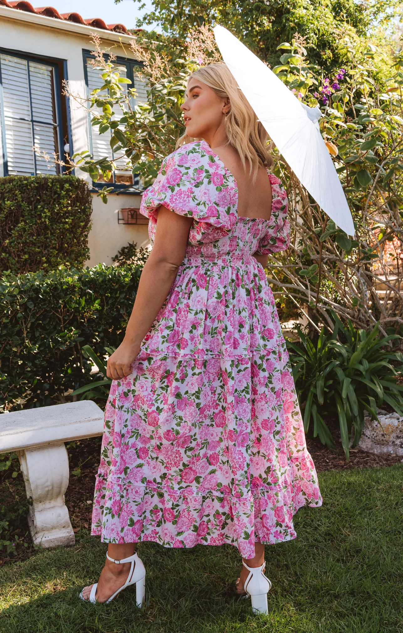 Afternoon Tea Dress ~ Cottage Floral Pink - Image 12