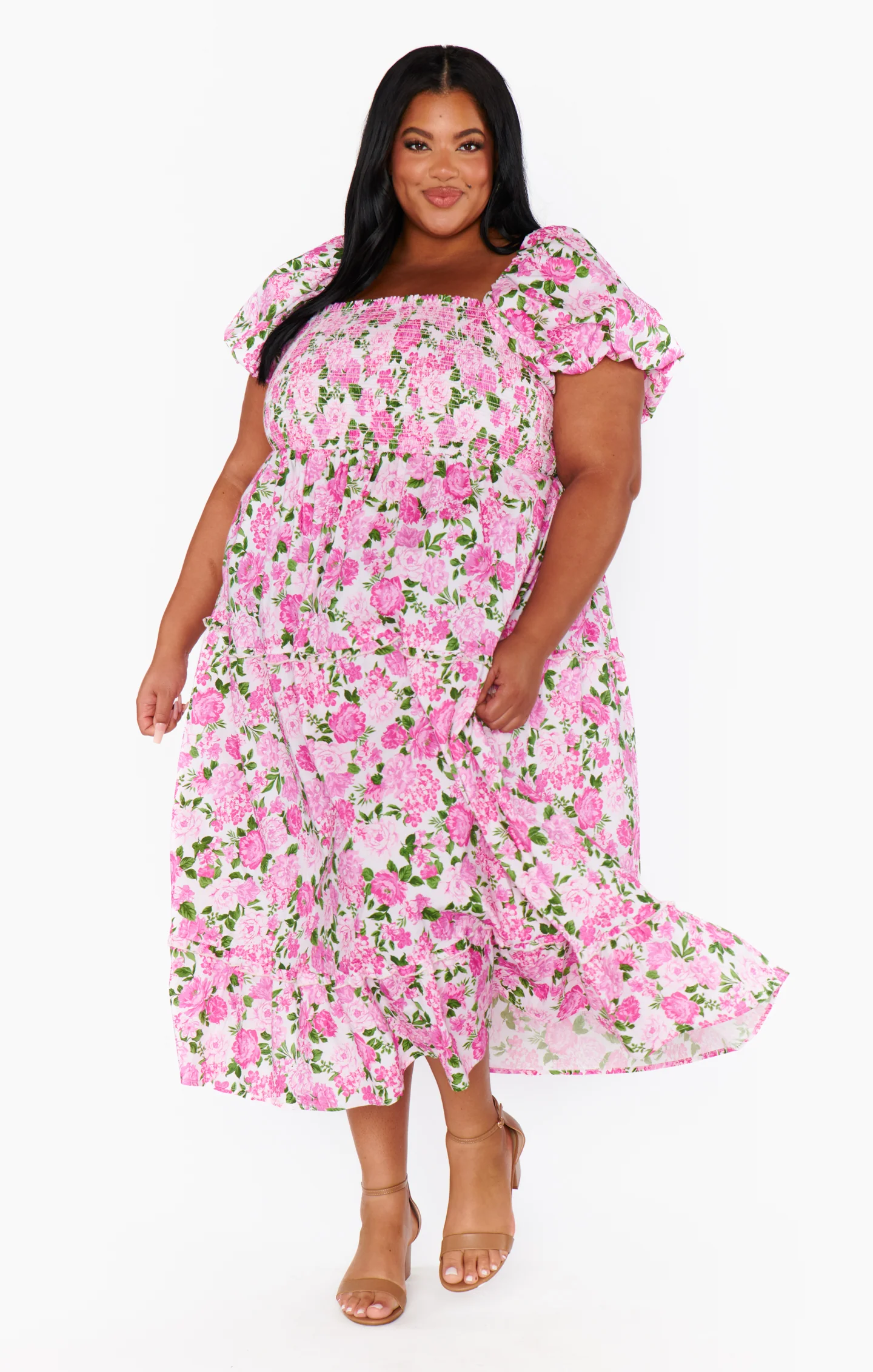 Afternoon Tea Dress ~ Cottage Floral Pink - Image 3