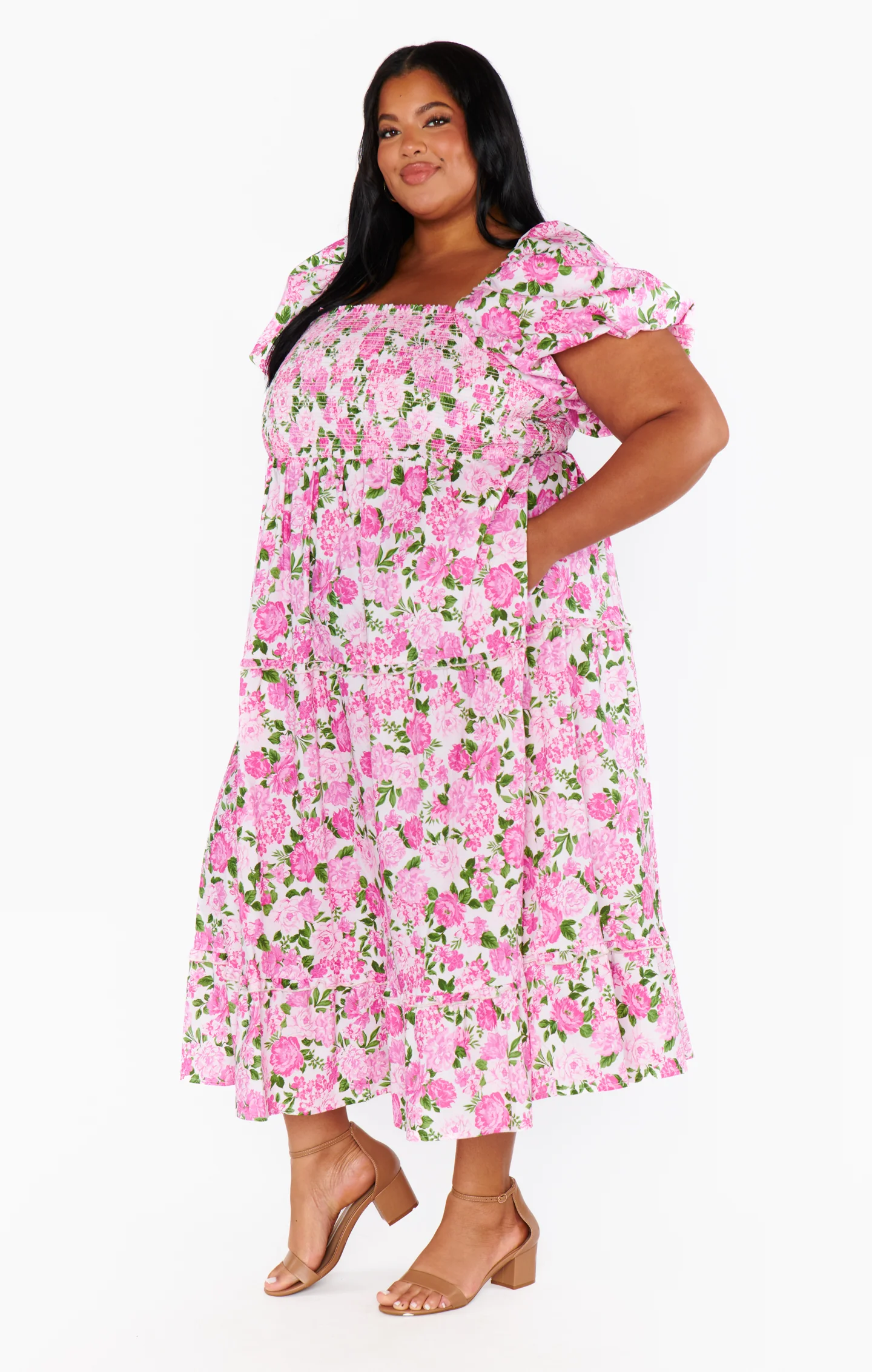 Afternoon Tea Dress ~ Cottage Floral Pink - Image 5