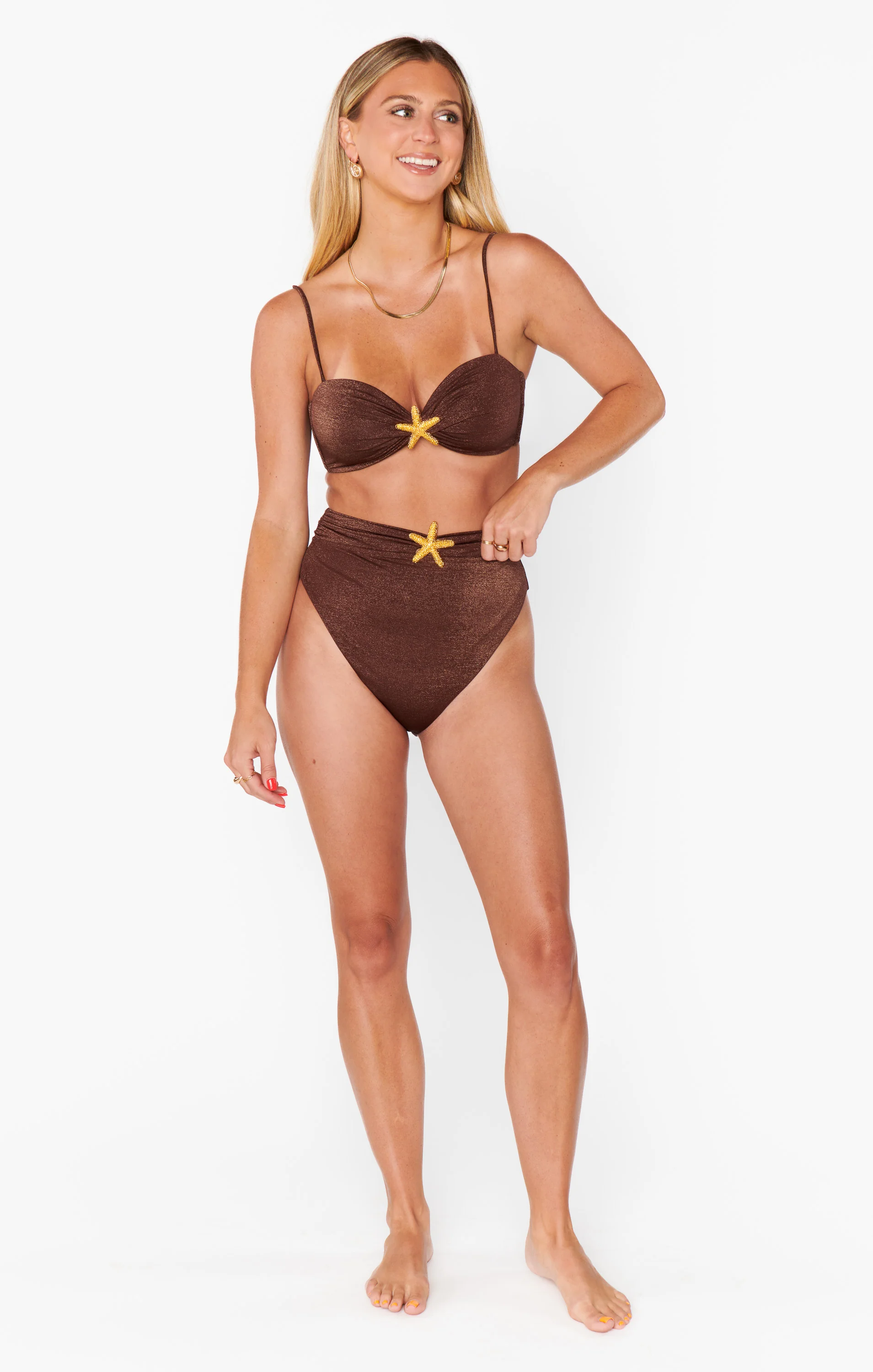 Beirut Bottom ~ Cinnamon Shimmer with Starfish - Image 2