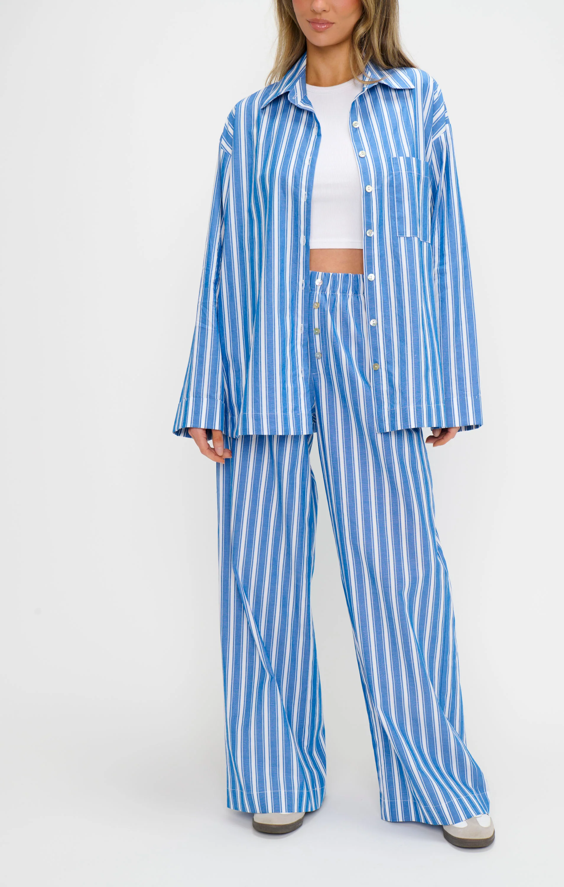 Braxton Button Down ~ Coastal Blue Stripe - Image 7