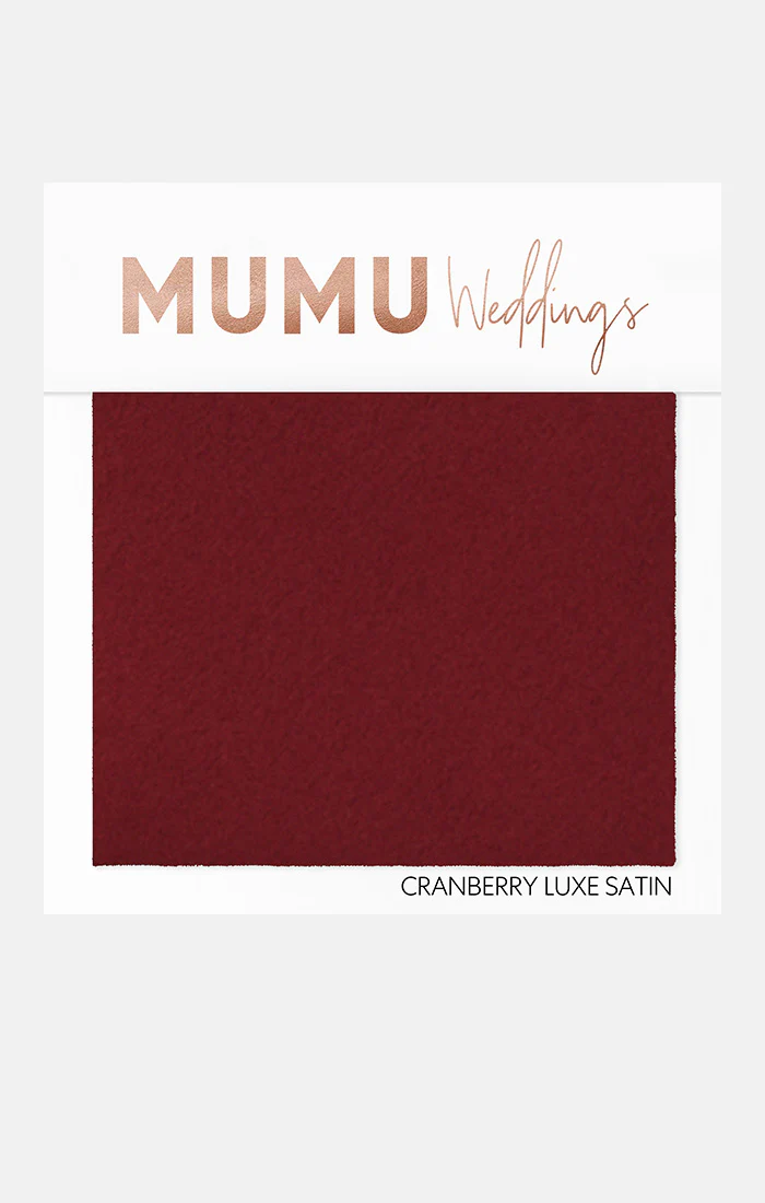 Bridesmaid Fabric Swatch ~ Cranberry Luxe Satin