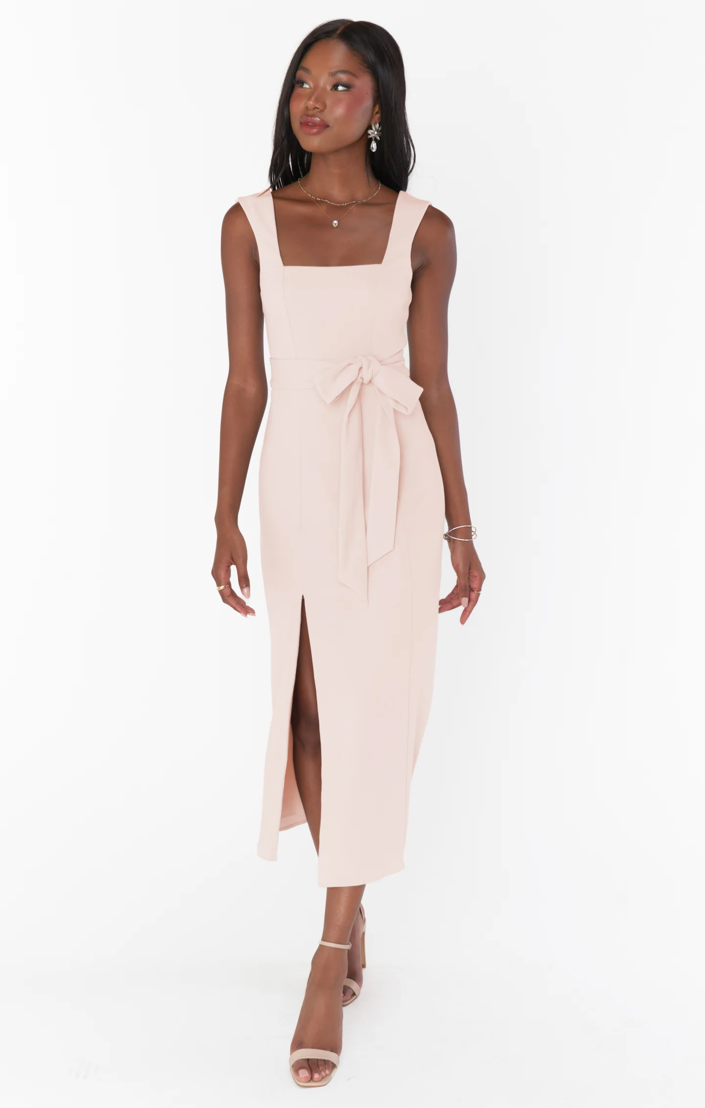 Bridesmaid Sash ~ Dusty Blush Stretch - Image 3