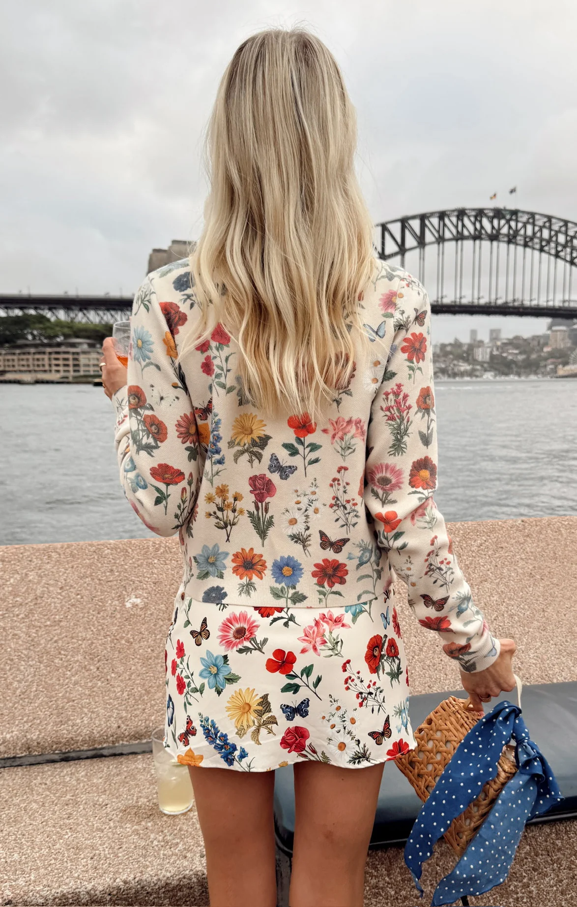 Cafe Cardigan ~ French Floral Knit - Image 5