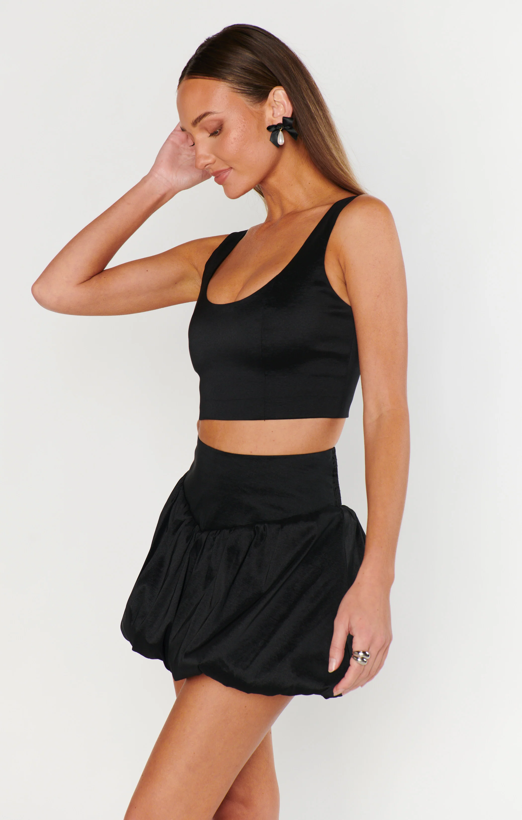 Celeste Skort ~ Black Taffeta - Image 10
