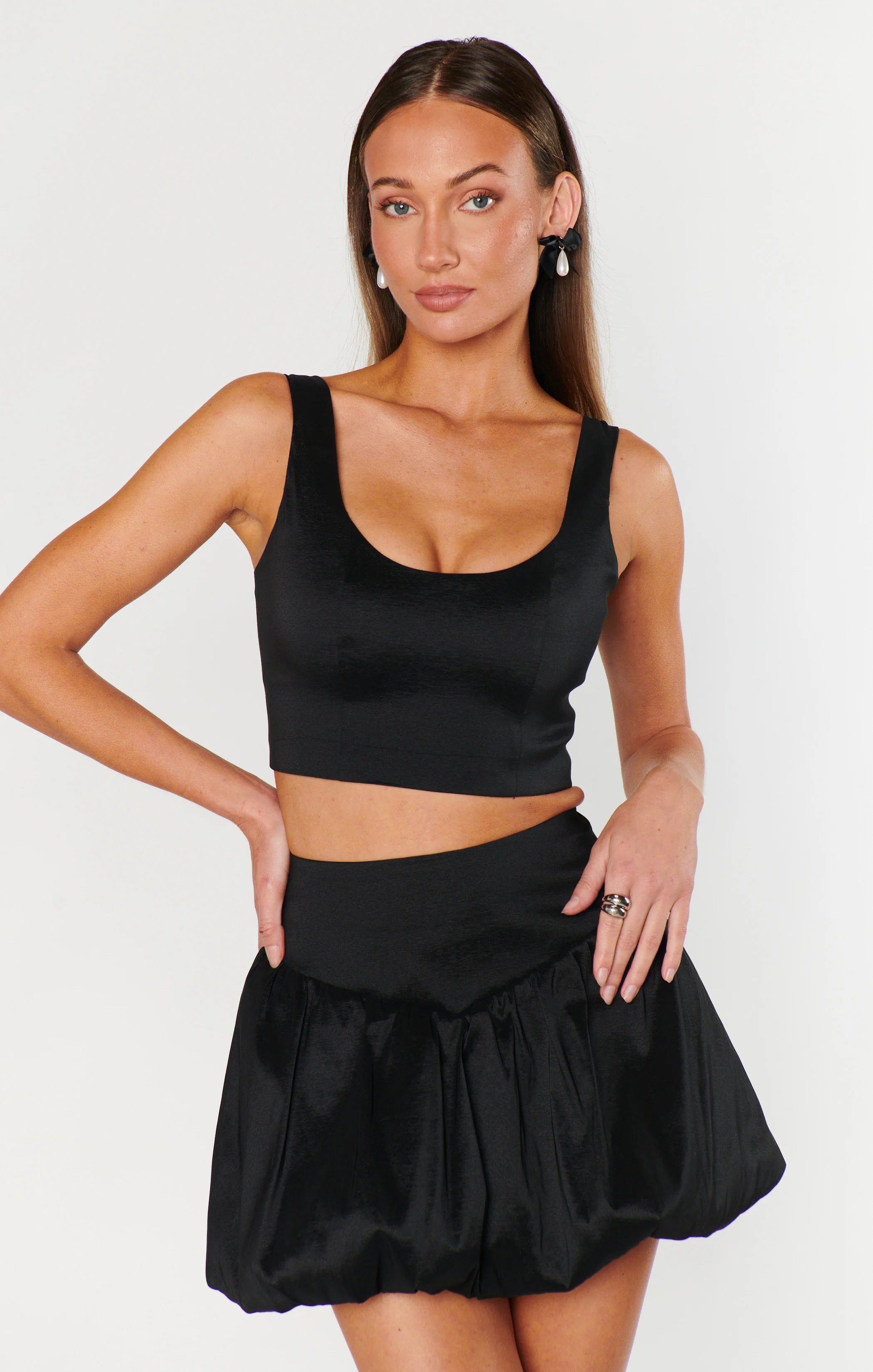 Celeste Skort ~ Black Taffeta - Image 9