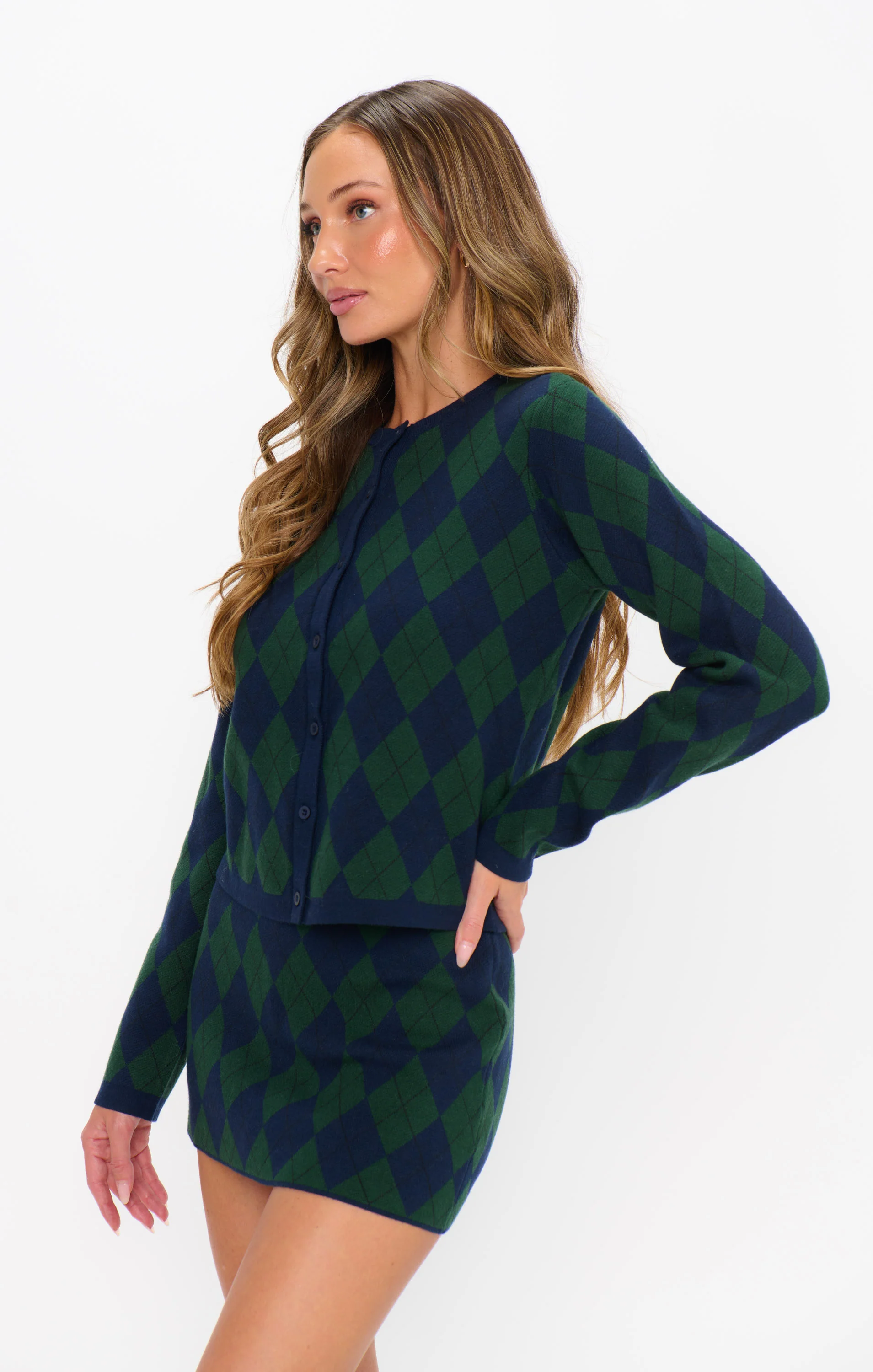 Cher Mini Skort ~ Oxford Argyle Knit - Image 6