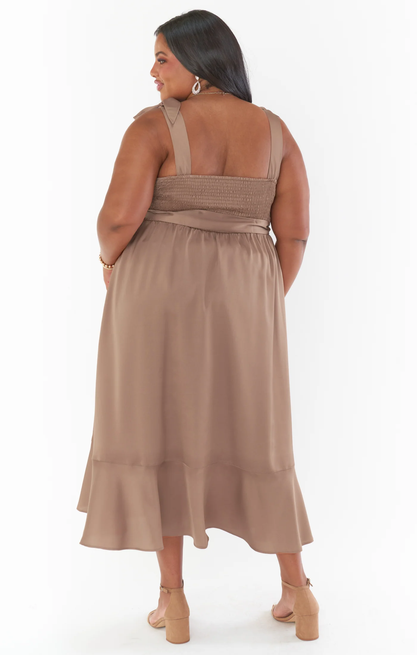 Claire Midi Dress ~ Dune Luxe Satin - Image 7