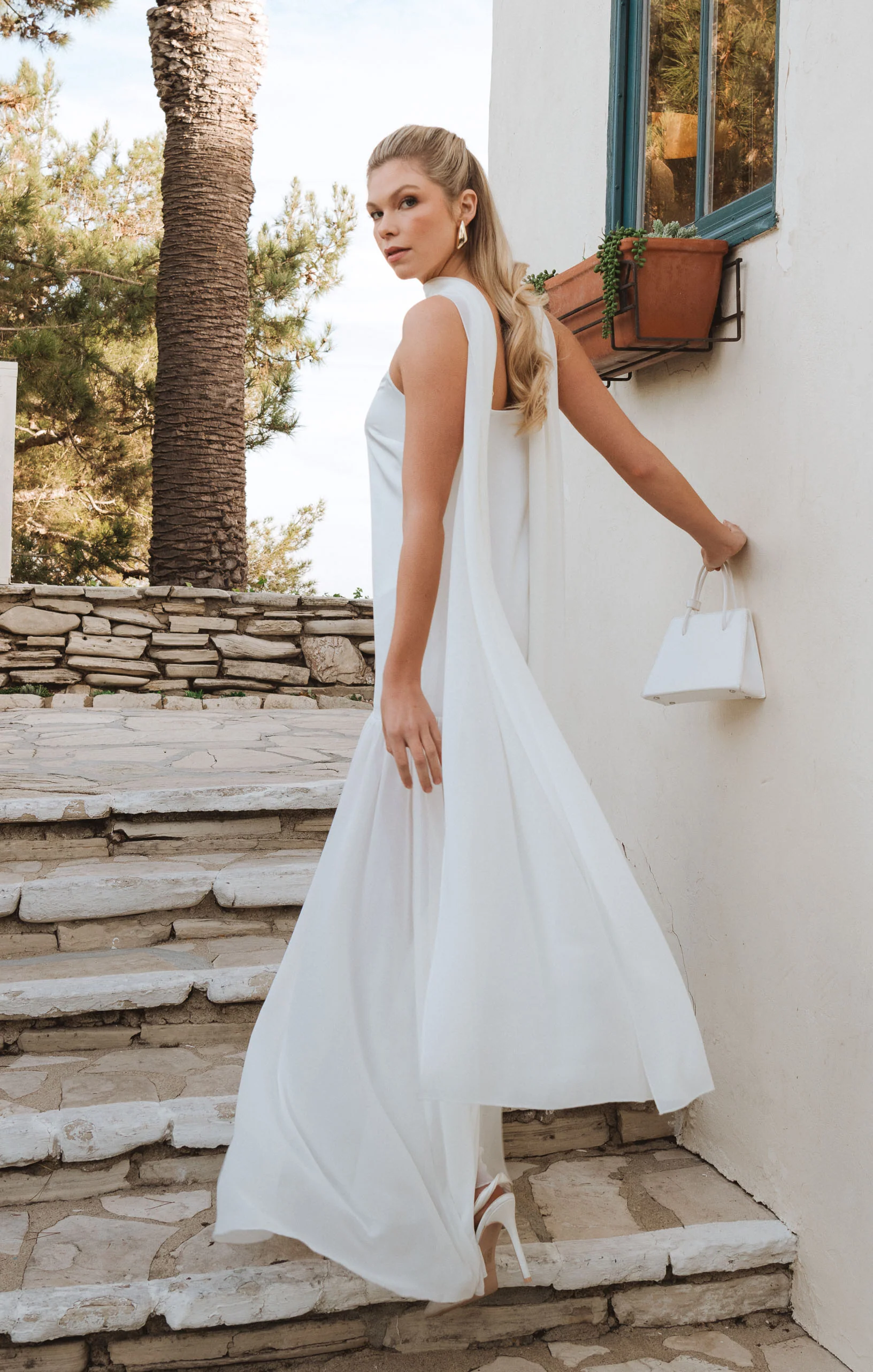 Dalia Maxi Dress ~ Ivory Luxe Satin - Image 3