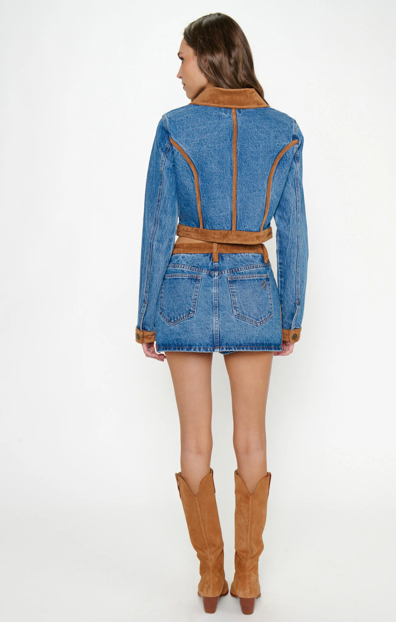 Dawson Jacket ~ Indigo with Faux Suede - Image 2