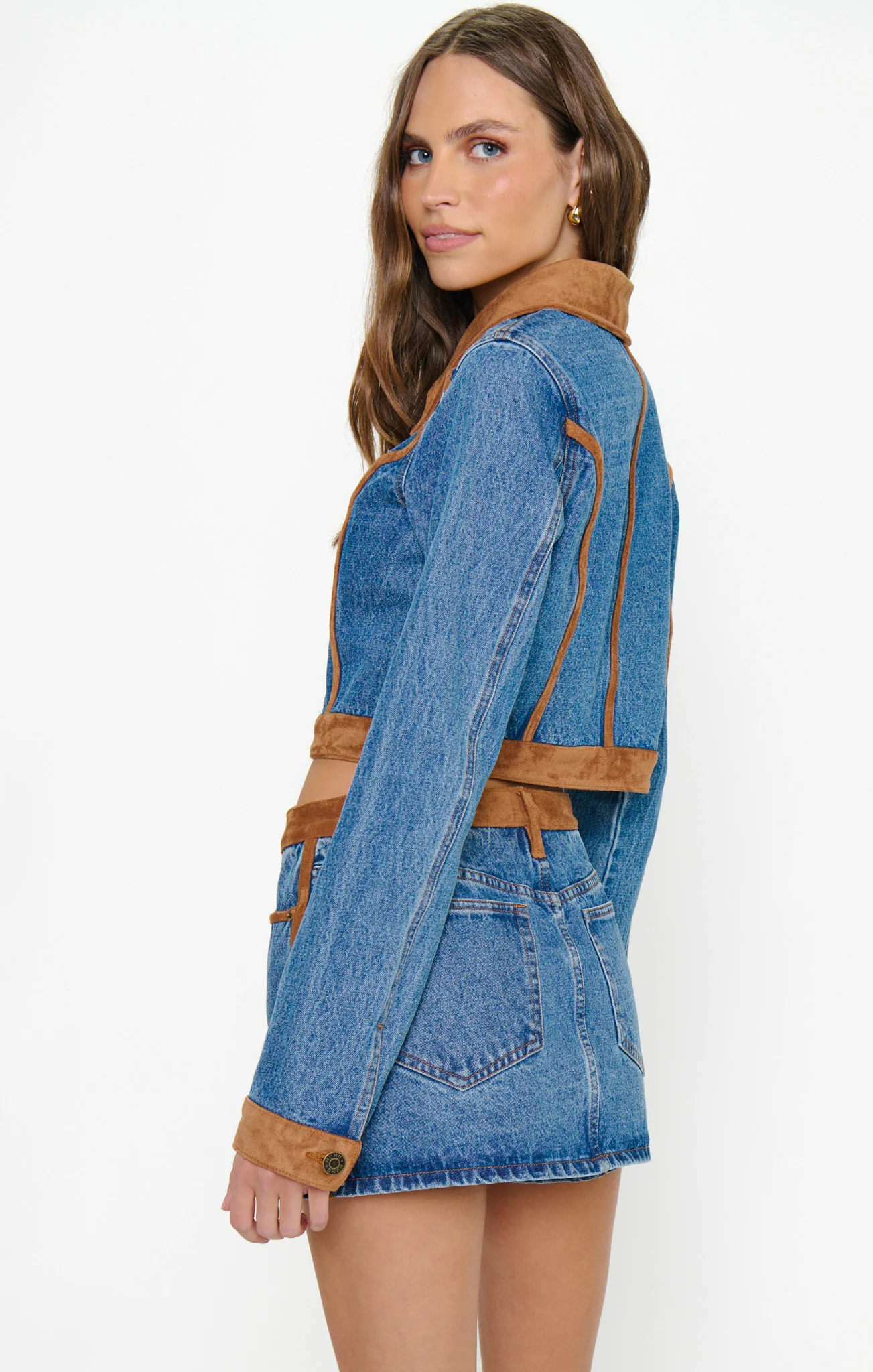 Dawson Jacket ~ Indigo with Faux Suede - Image 6