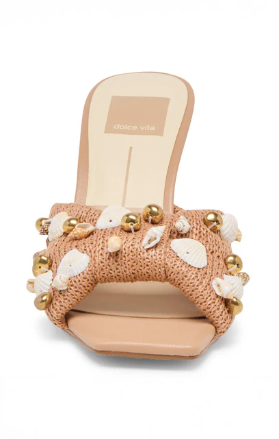 Dolce Vita Tylah Heel ~ Toffee Beaded Raffia - Image 3