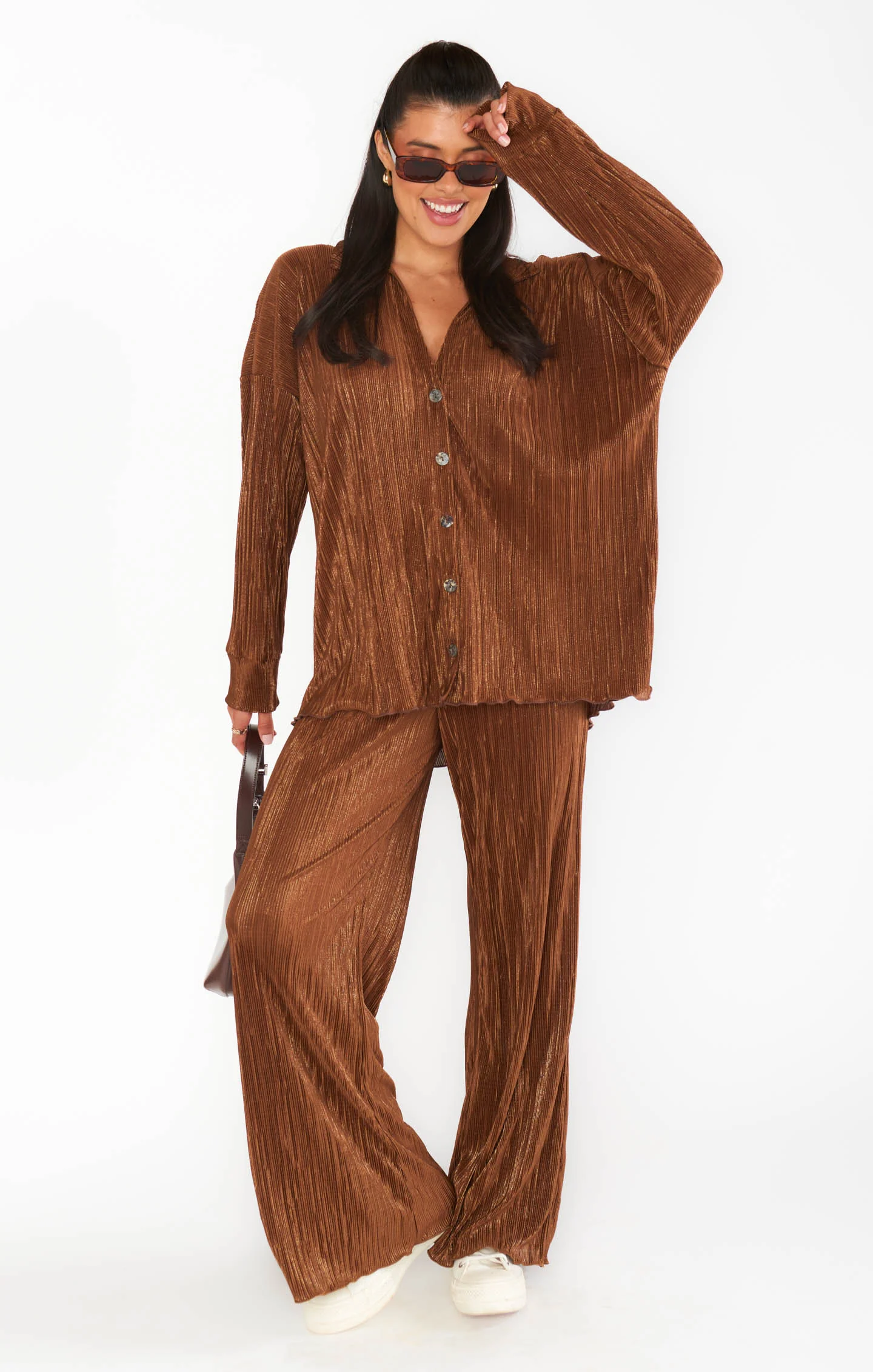 Everywhere Pants ~ Chocolate Pleat - Image 3