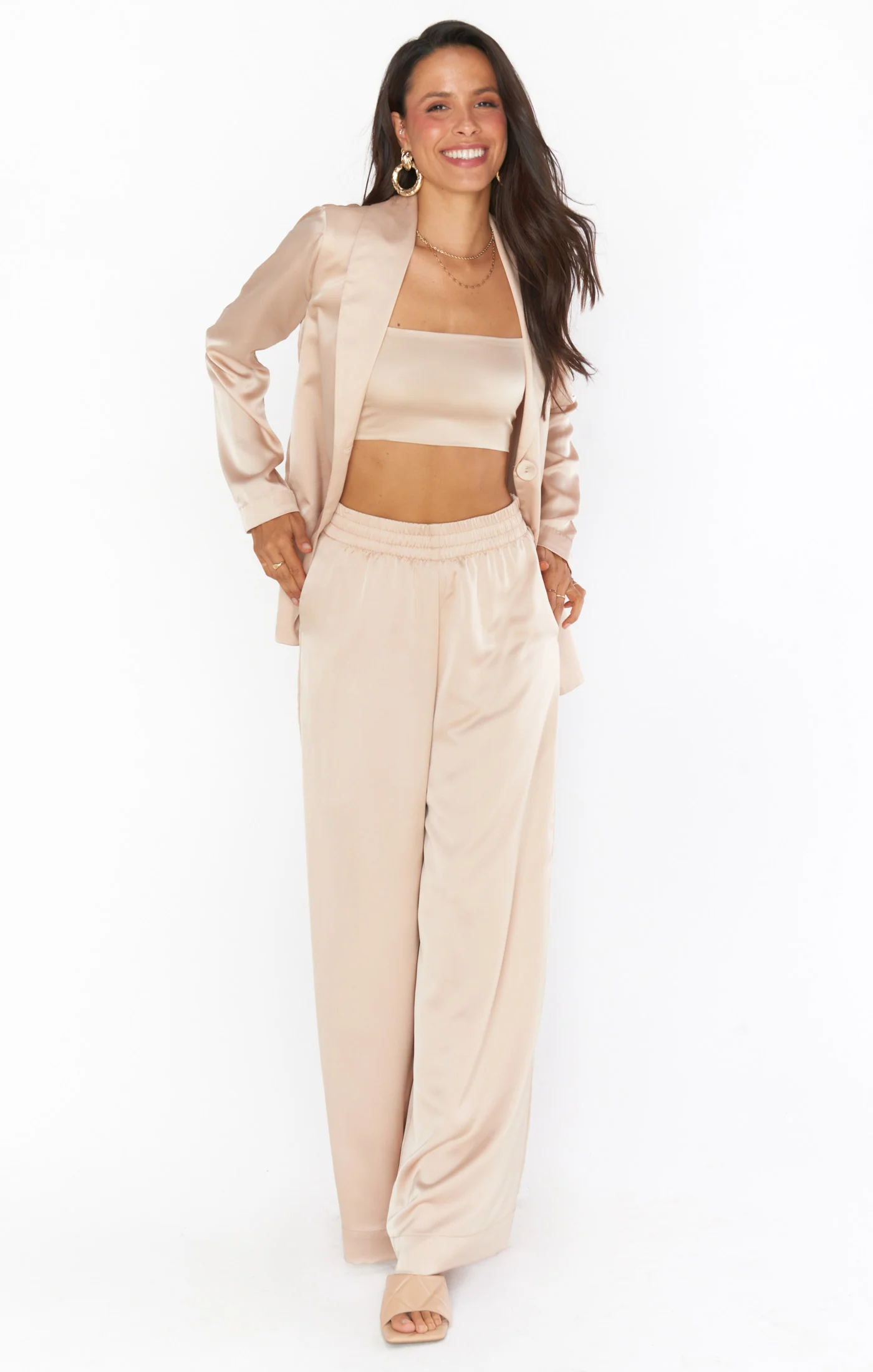 Felix Blazer ~ Champagne Luxe Satin - Image 4