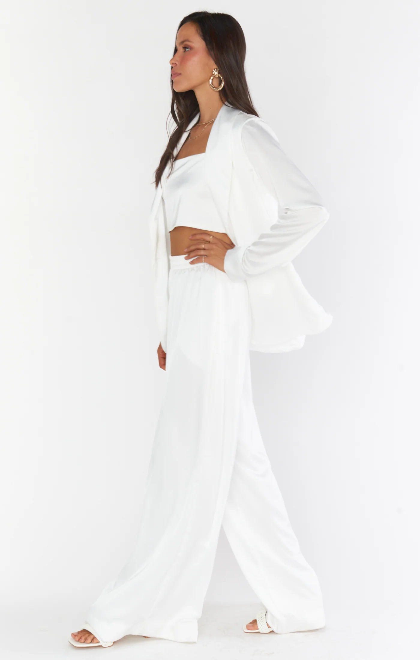 Felix Blazer ~ Ivory Luxe Satin - Image 7