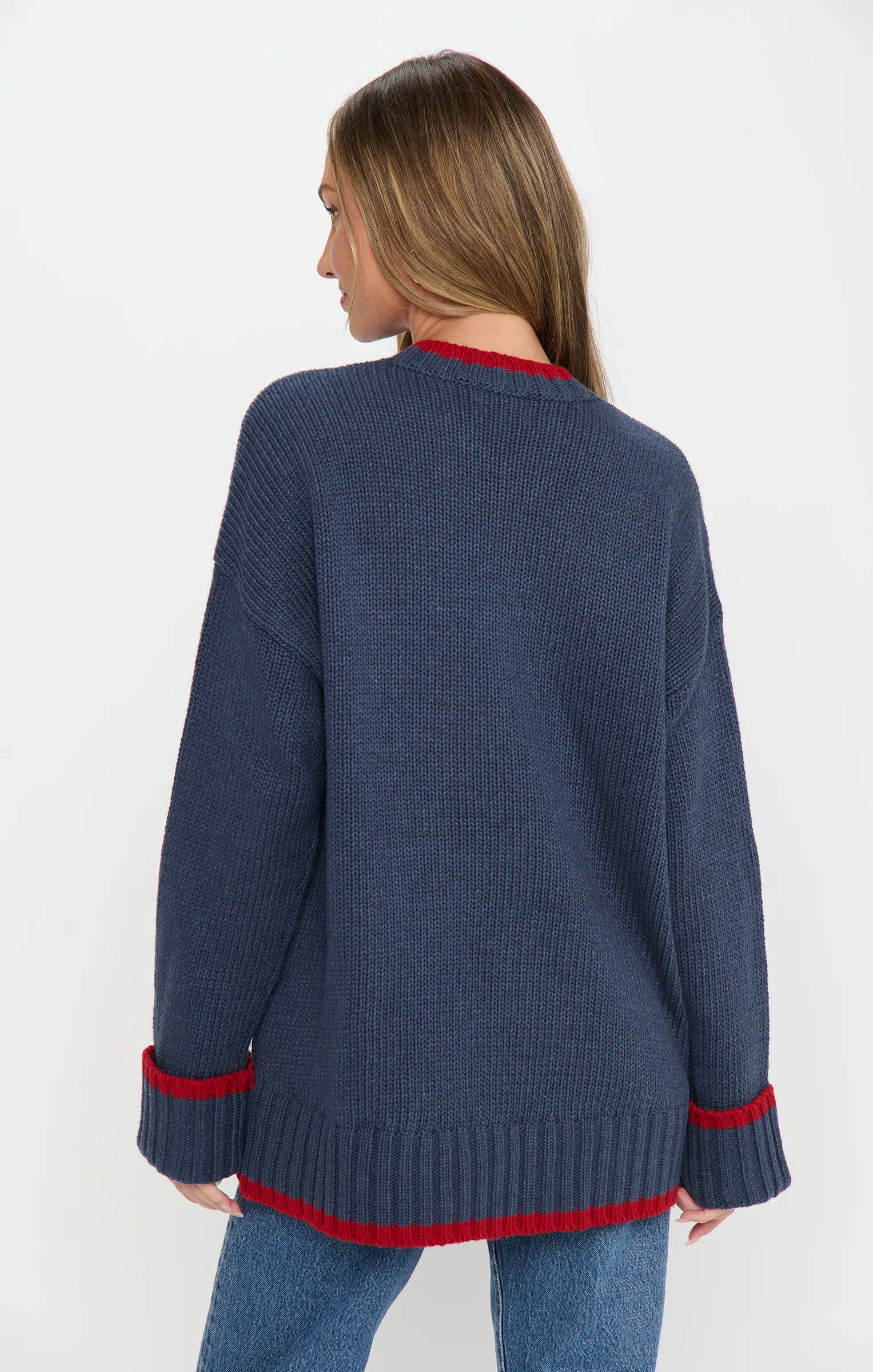 Fireside Sweater ~ American Flag Navy Knit - Image 9