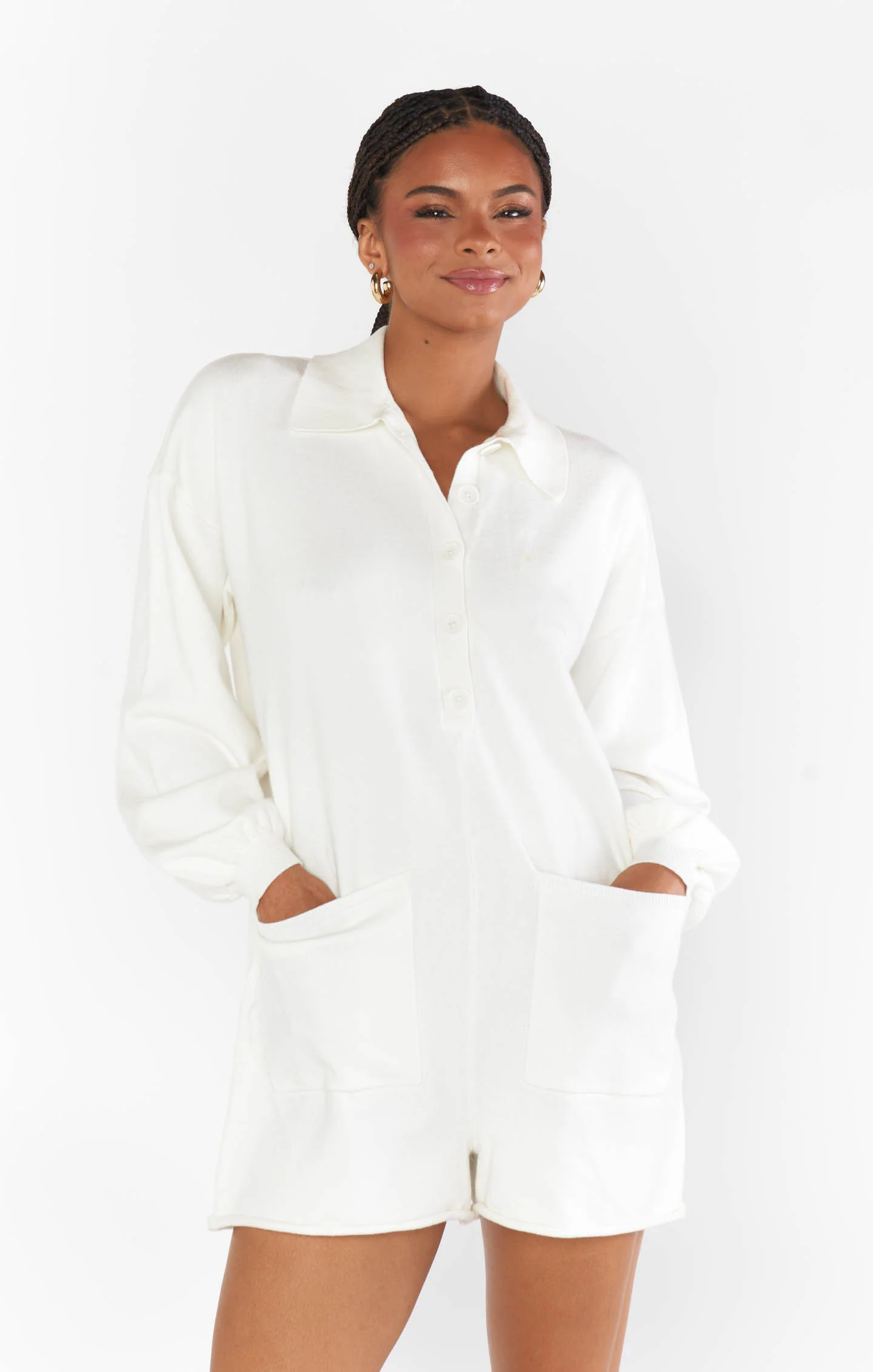 Gianni Romper ~ Cream Knit - Image 8