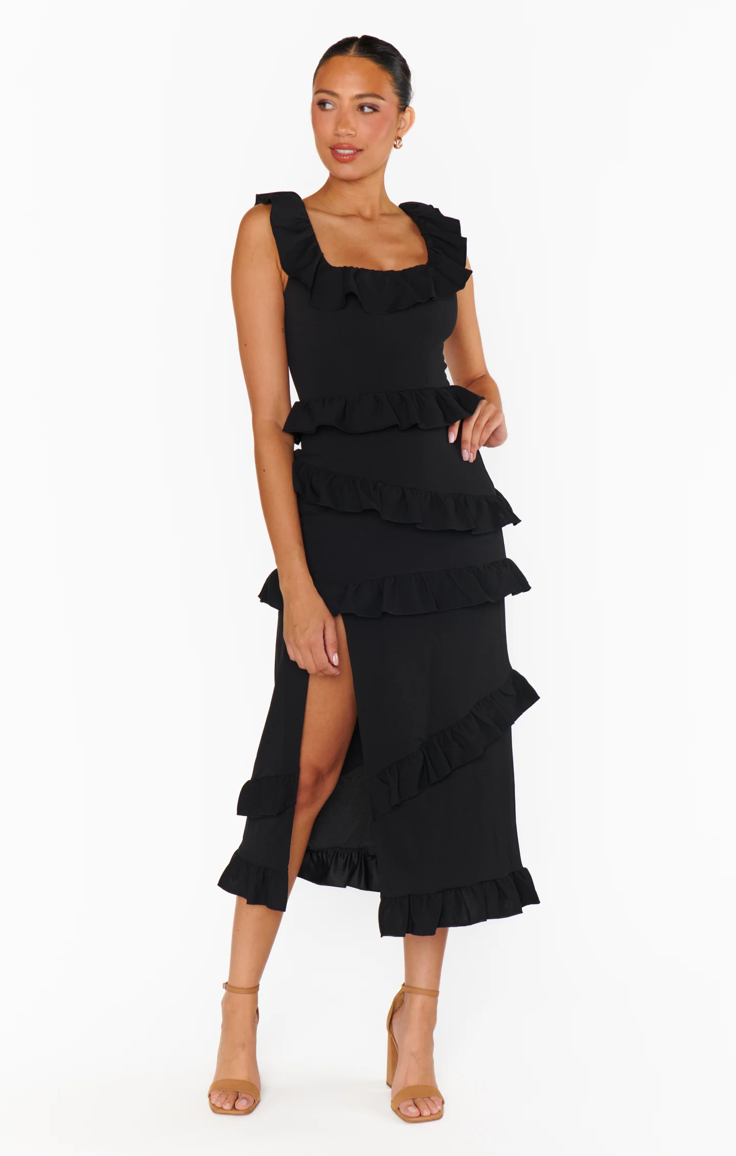 Greta Dress ~ Black Stretch - Image 4