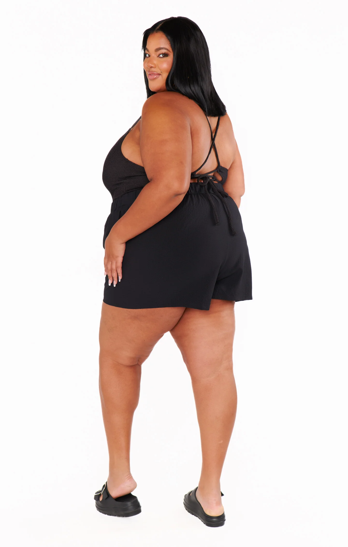 Hendrix Shorts ~ Black Crinkle Flow - Image 7