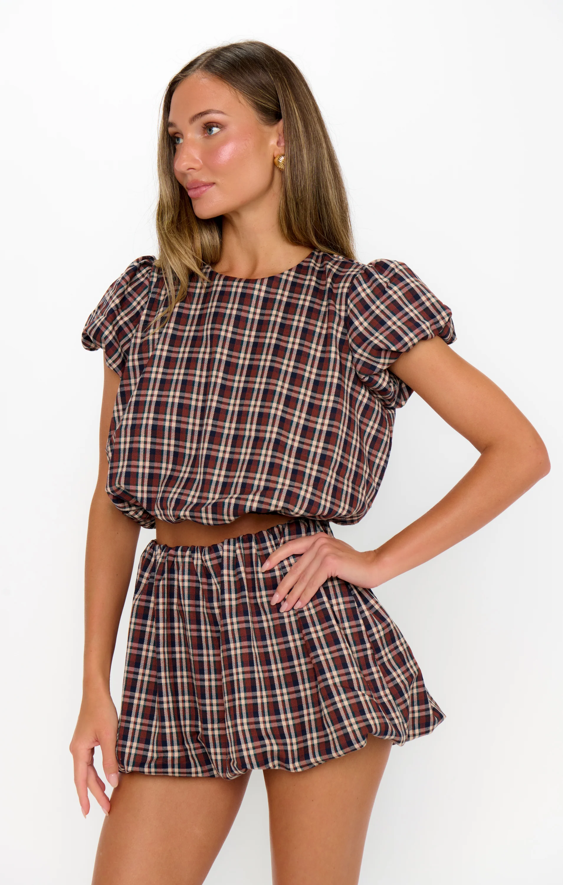 Highland Crop Top ~ Saddle Plaid - Image 4
