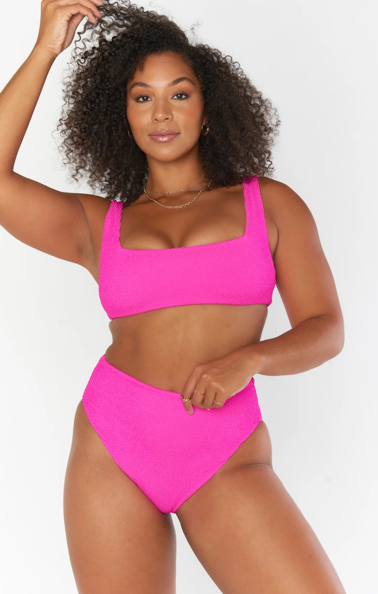 Hot Tub Top ~ Hot Pink Scrunch