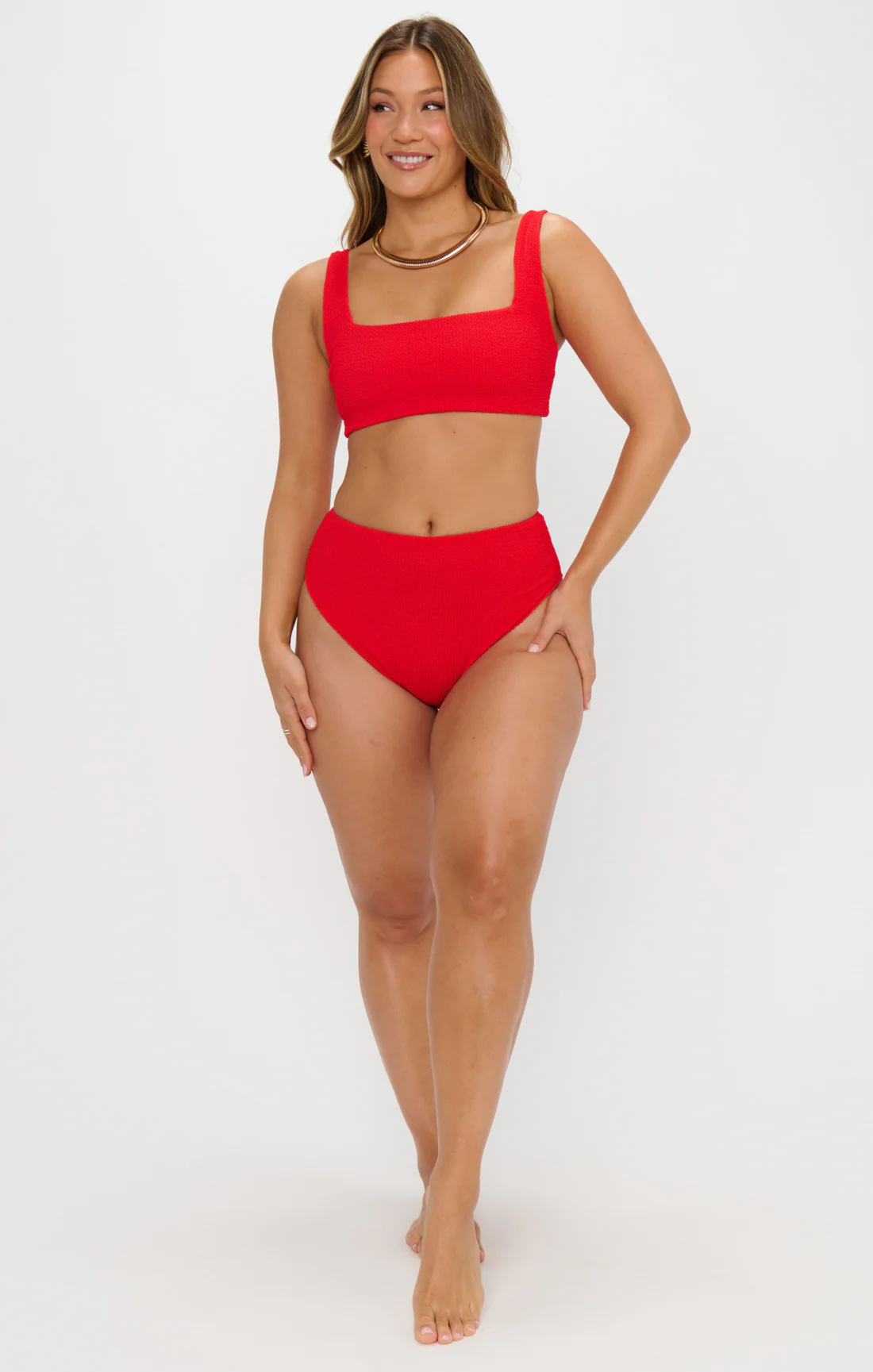 Hot Tub Top ~ Hot Tamale Red Scrunch - Image 2