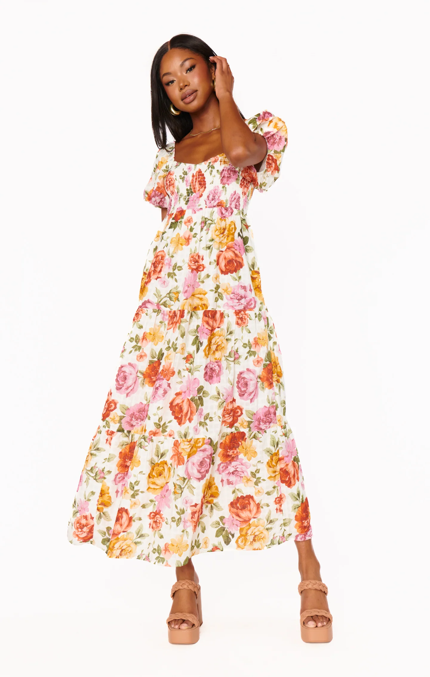 Joanna Maxi Dress ~ Ivory Hillside Floral - Image 4