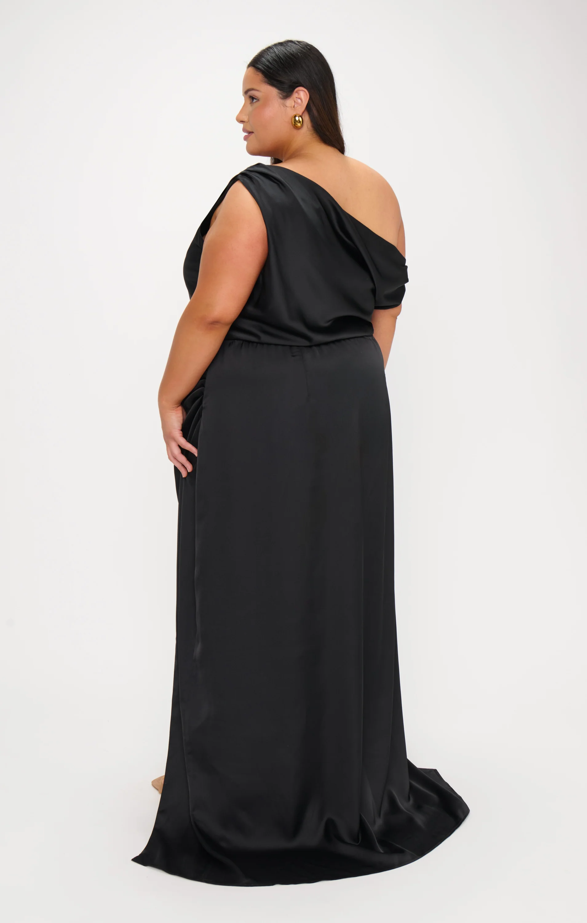 Jodie Dress ~ Black Luxe Satin - Image 7