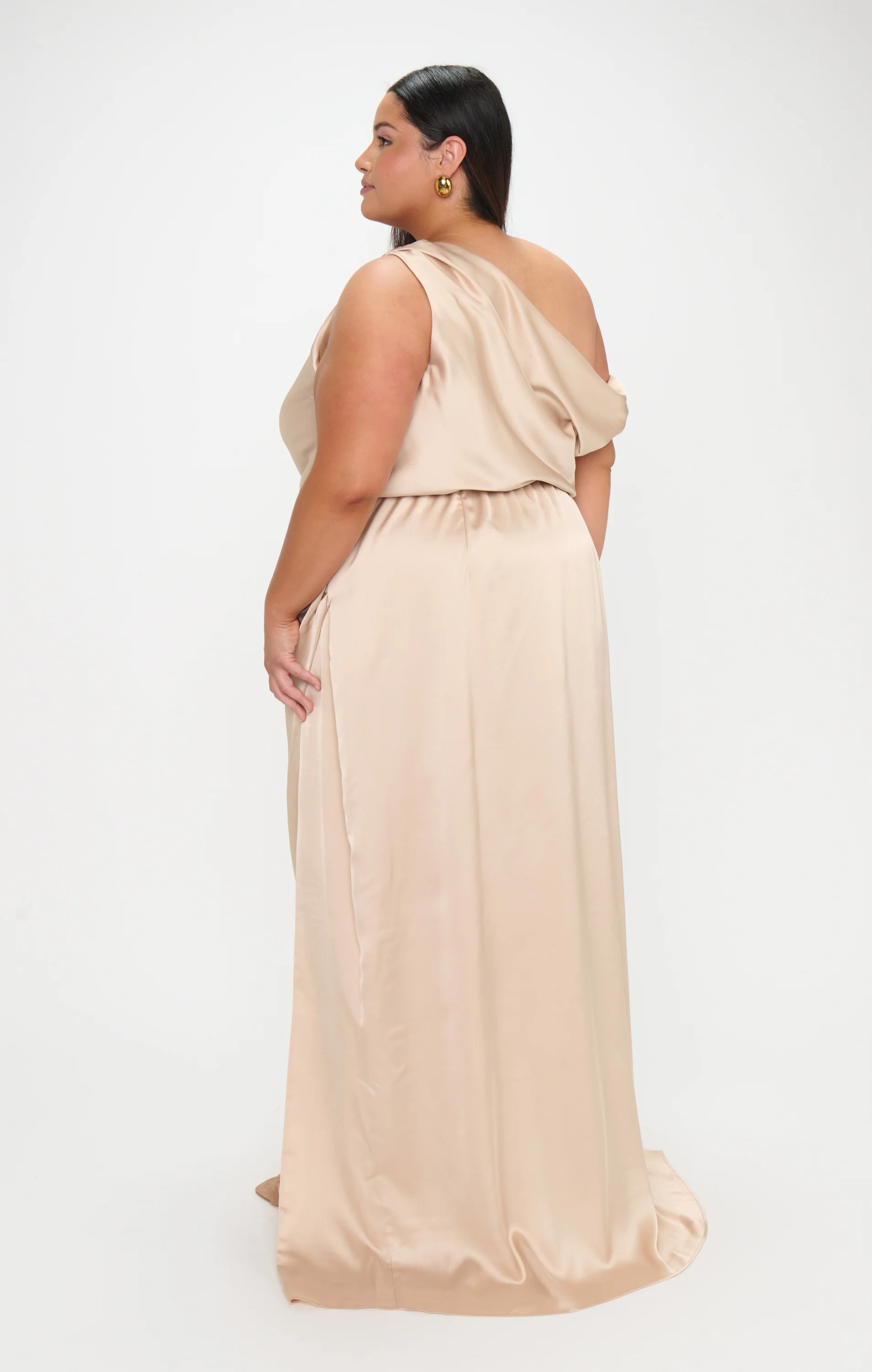 Jodie Dress ~ Champagne Luxe Satin - Image 9