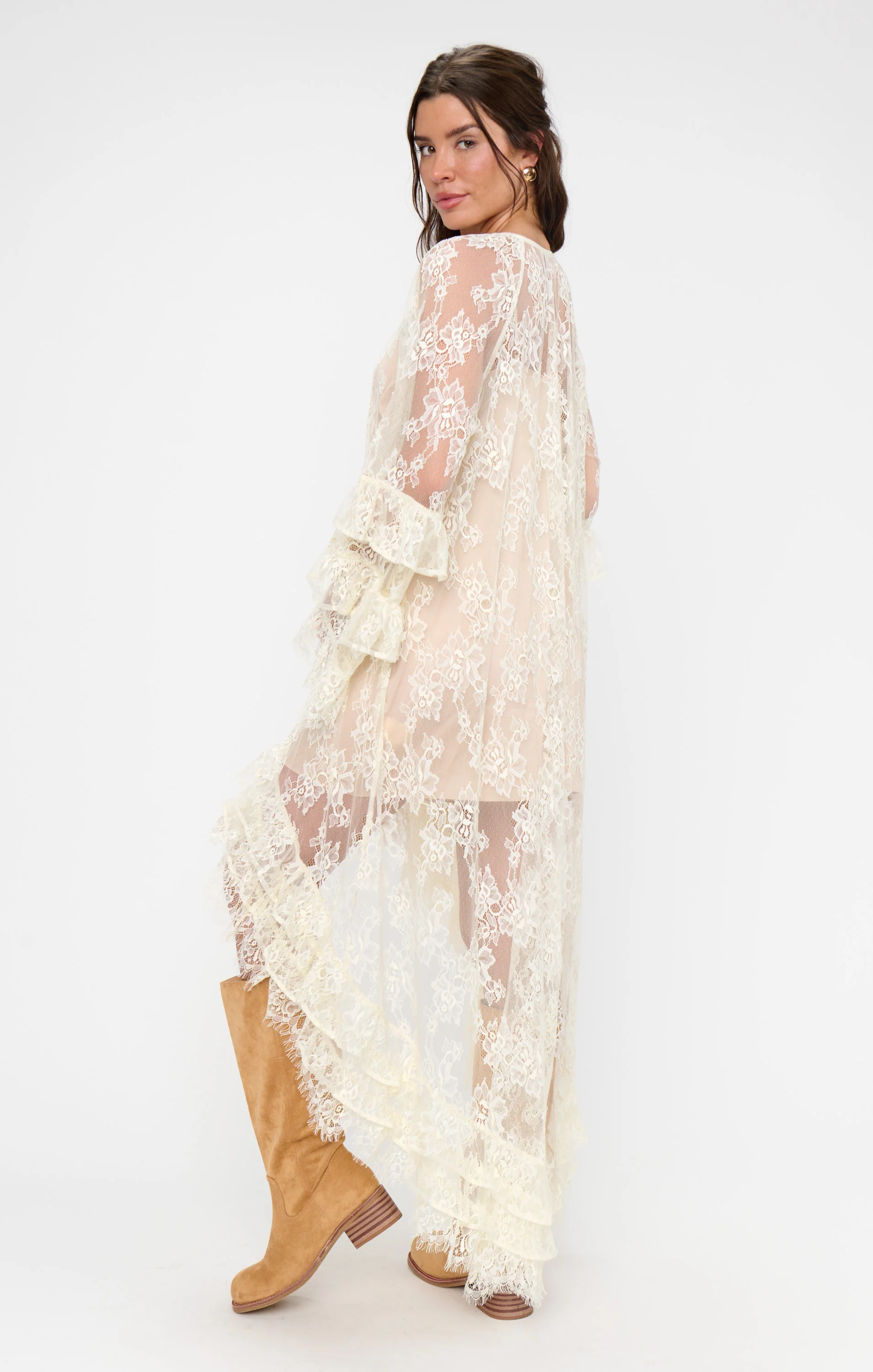 Joelle Maxi Dress ~ Dainty White Lace - Image 5