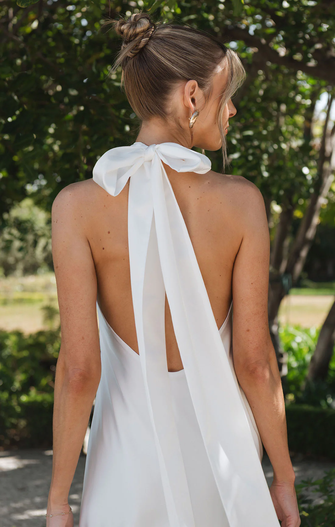 Lisa Maxi Dress ~ Ivory Luxe Satin - Image 3