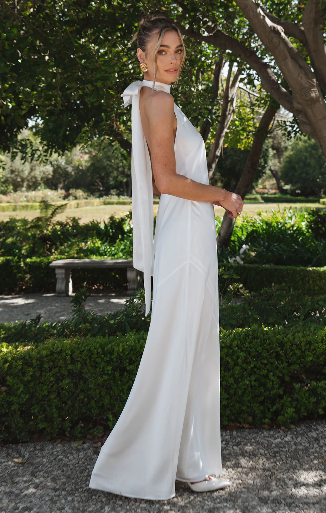 Lisa Maxi Dress ~ Ivory Luxe Satin - Image 7