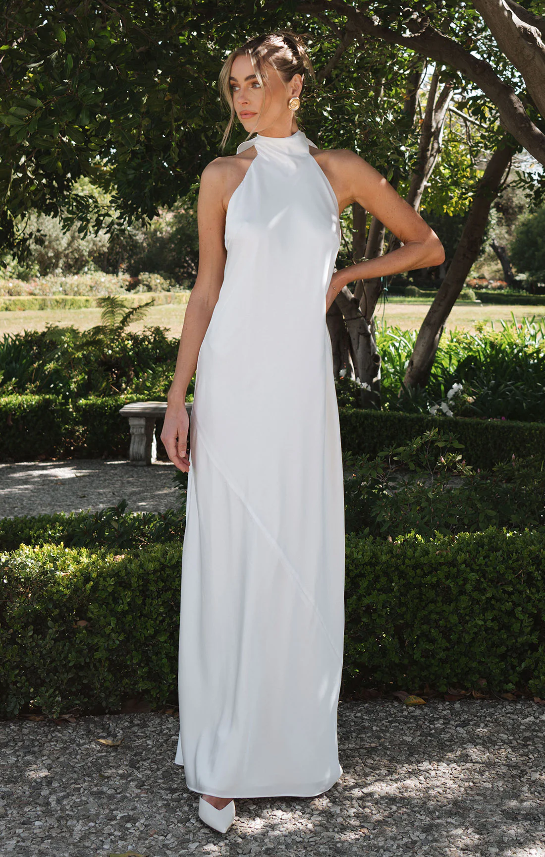 Lisa Maxi Dress ~ Ivory Luxe Satin - Image 8
