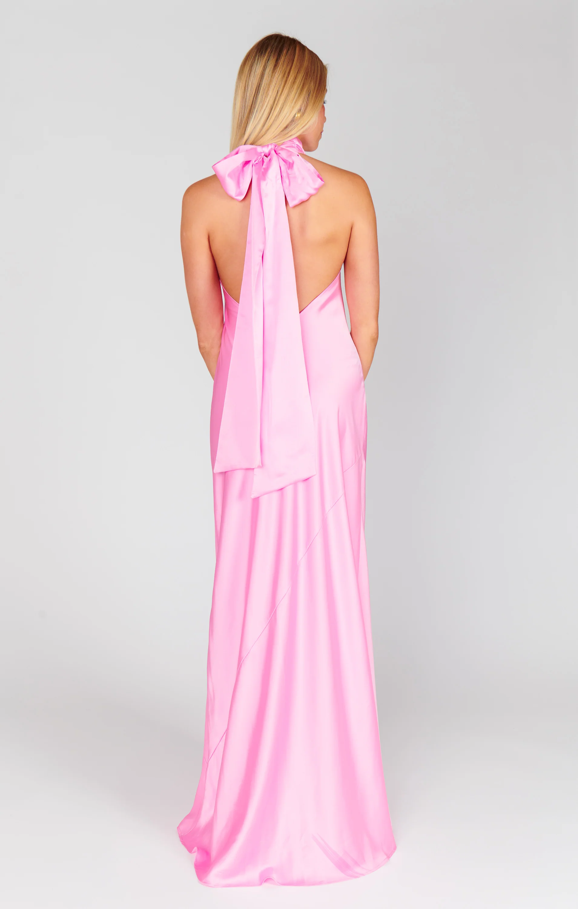 Lisa Maxi Dress ~ Pink Luxe Satin - Image 2