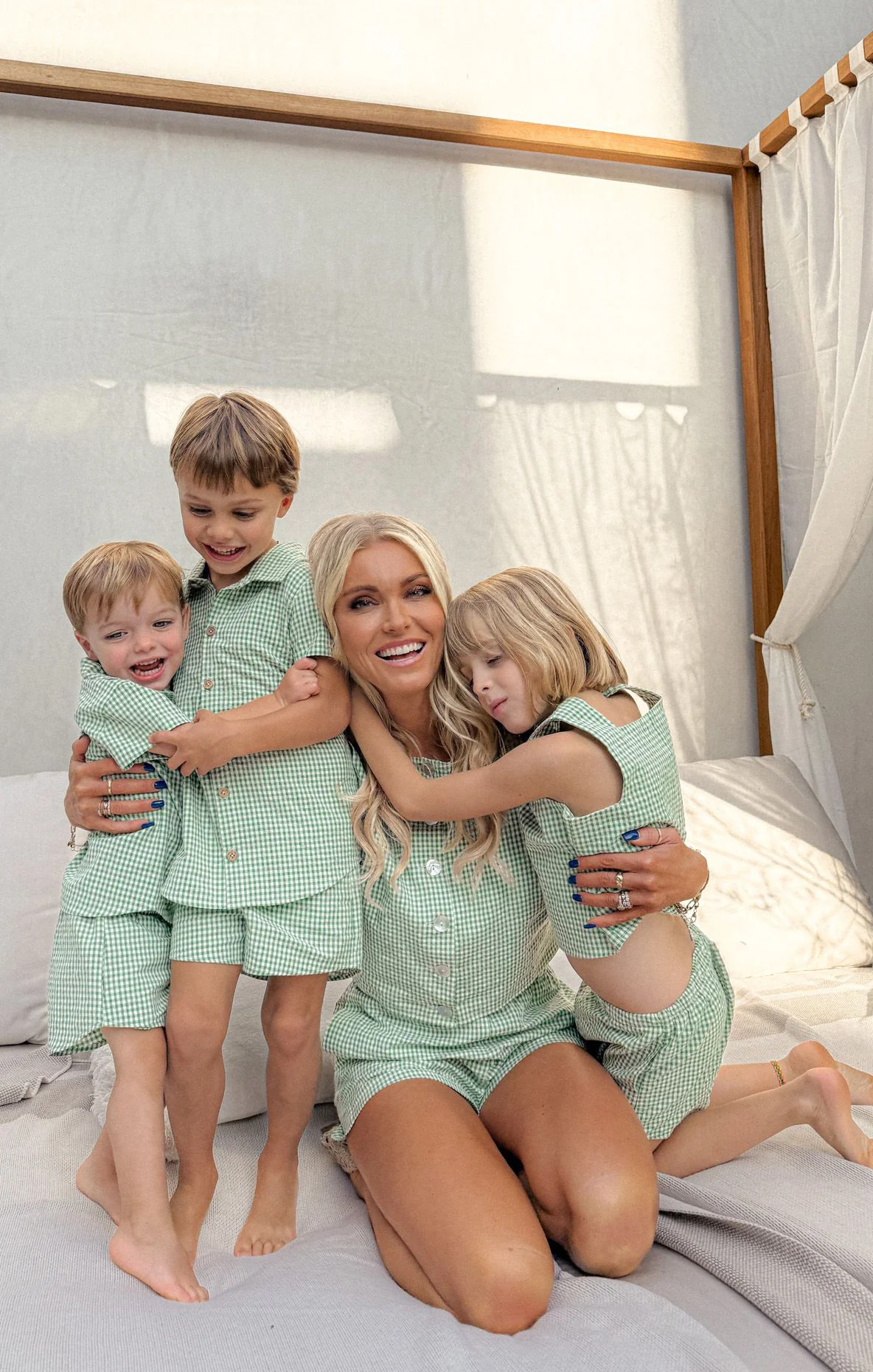 Little Maren Shorts ~ Field Green Gingham - Image 6