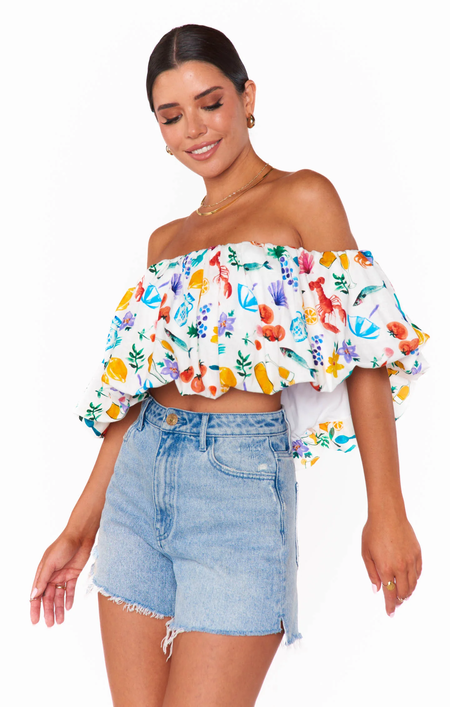 Maria Top ~ Italian Picnic Linen - Image 2
