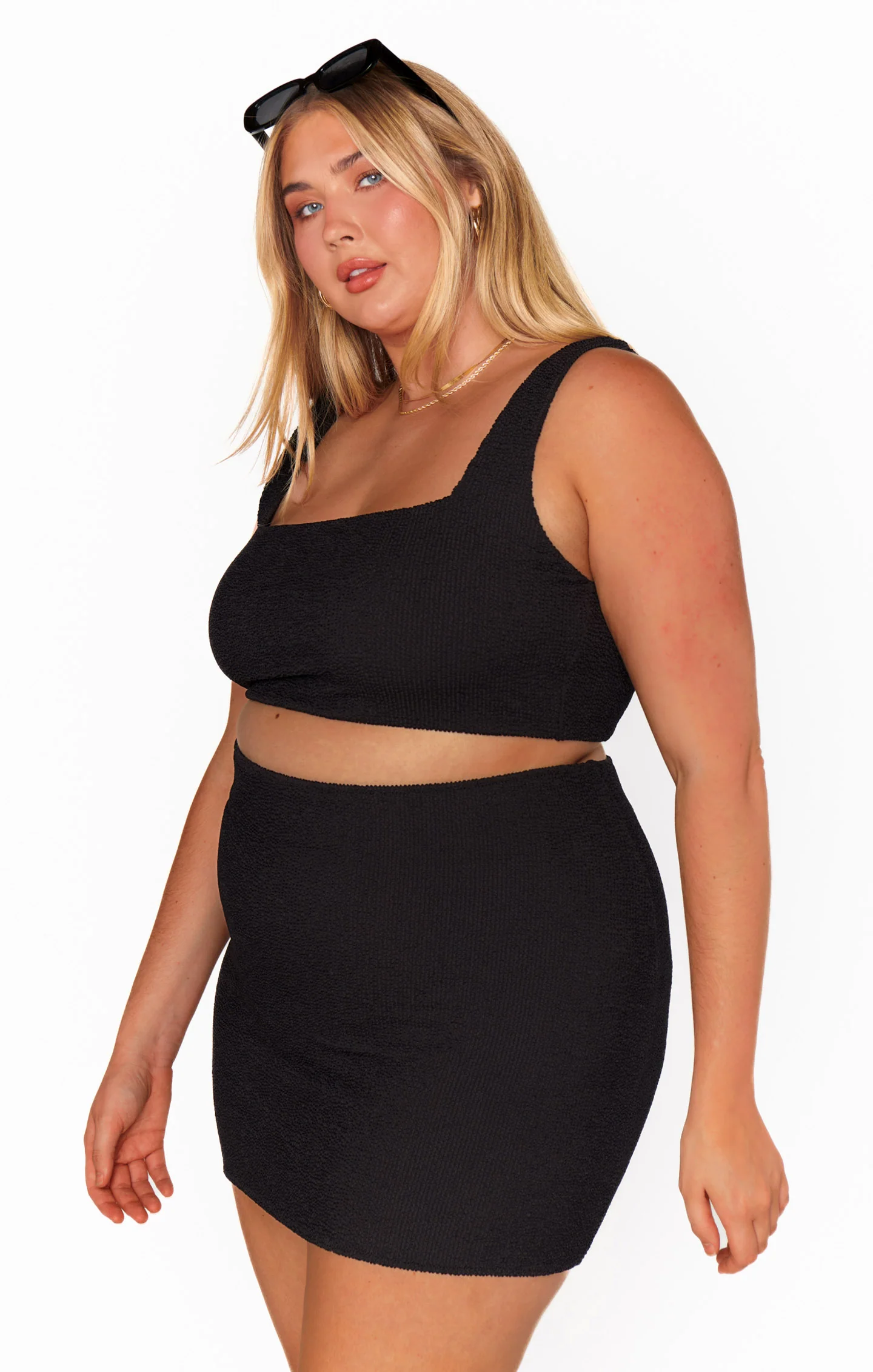 Mary Mini Skirt ~ Black Scrunch - Image 14