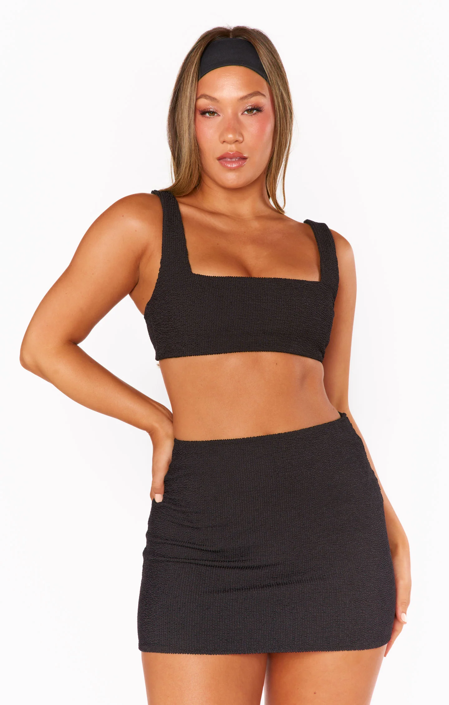 Mary Mini Skirt ~ Black Scrunch - Image 16