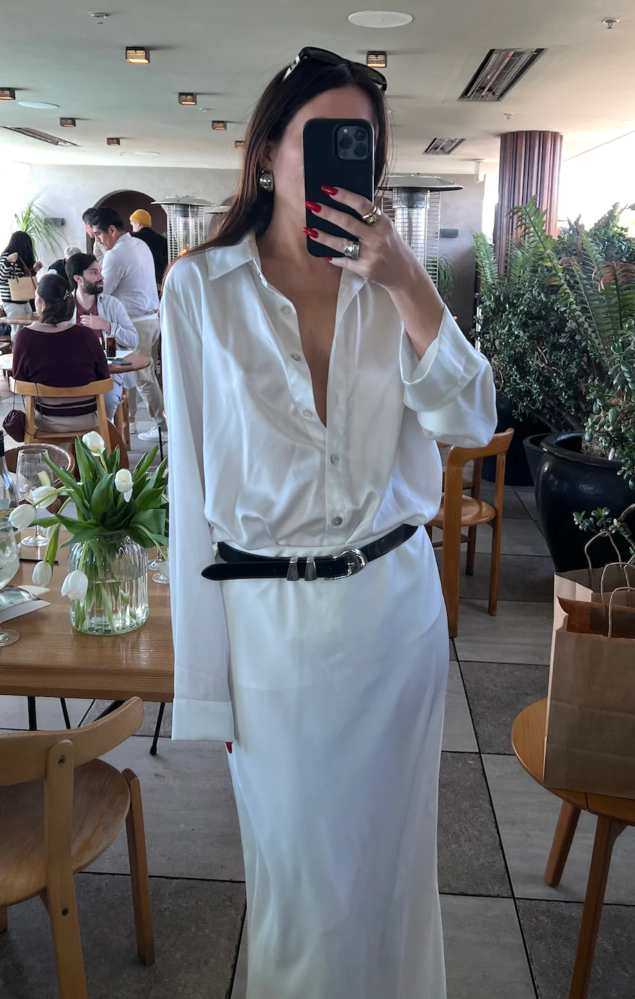 Maxi Slip Skirt ~ Ivory Luxe Satin - Image 5