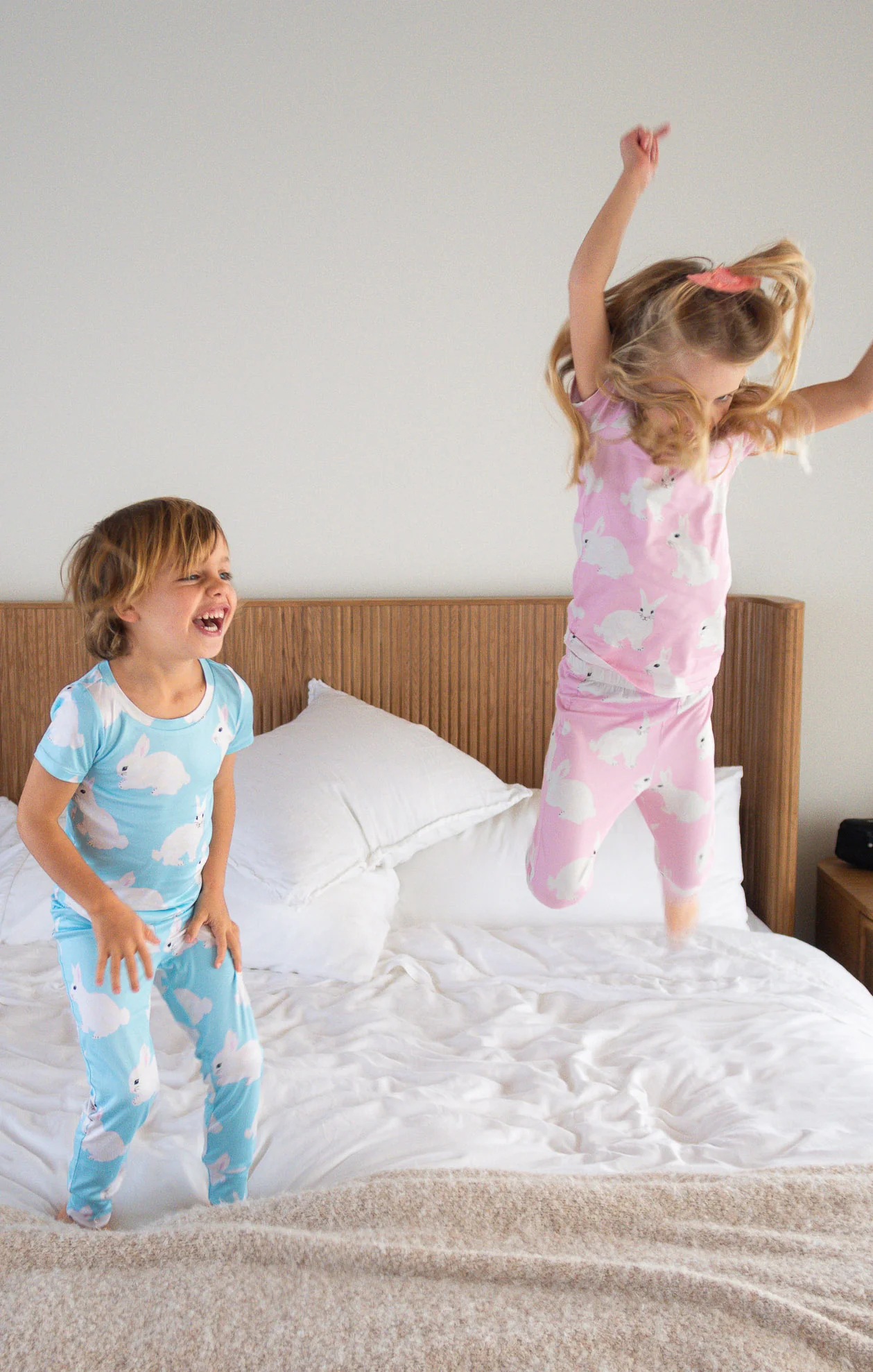 Mini Paige Sleep Set ~ Blue Bunnies Jersey - Image 3
