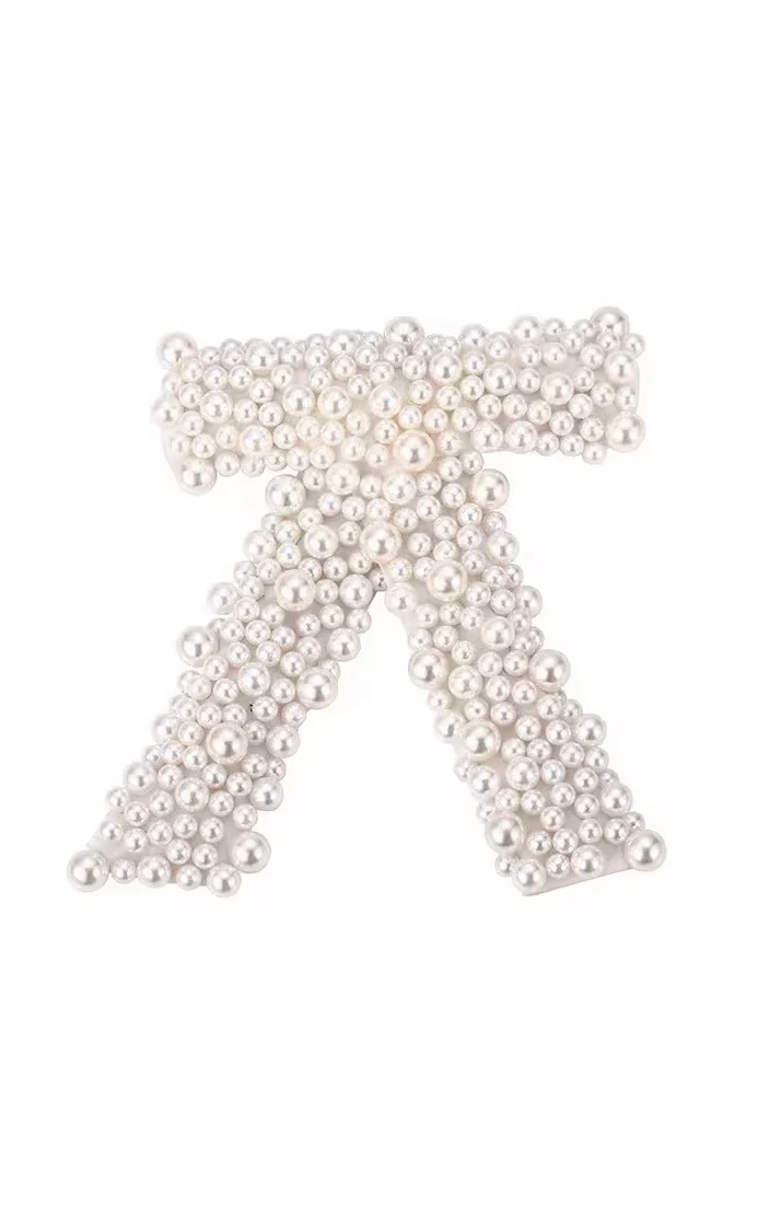 Mini Pearl Hair Bow ~ Pearl - Image 2
