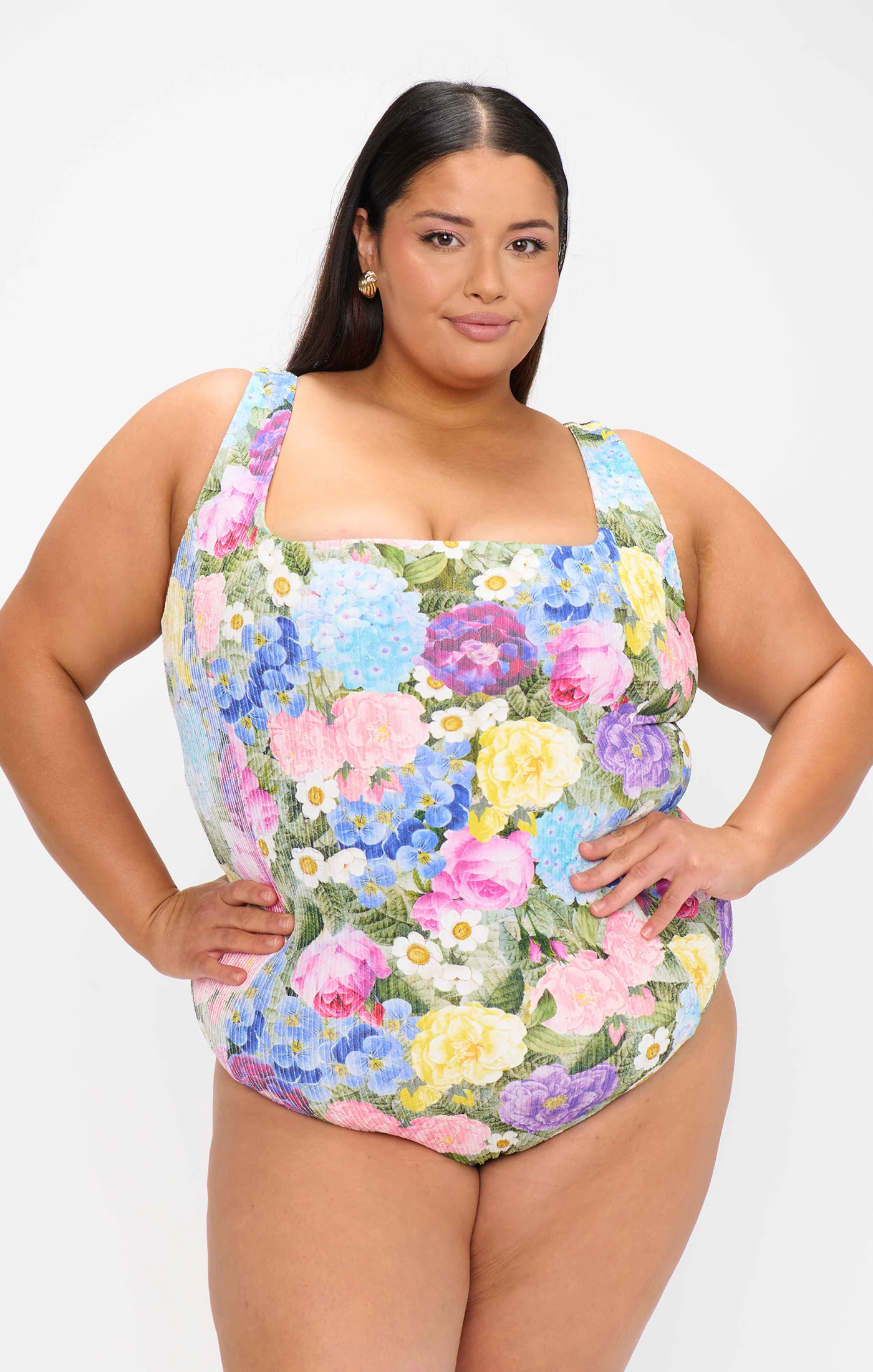 Miramar Beach One Piece ~ Flower Shop Rib Scrunch - Image 13