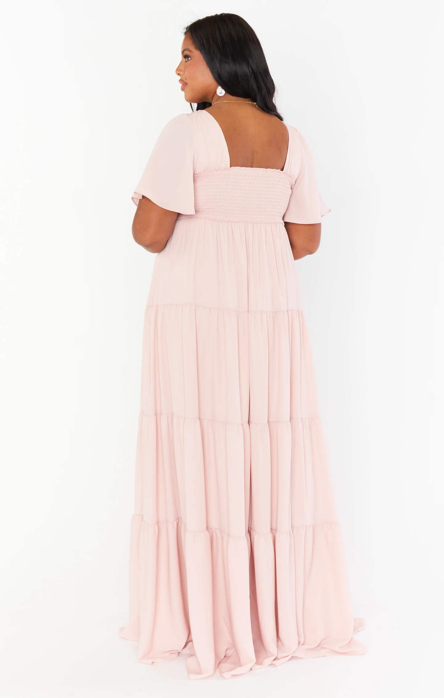 Nicole Maxi Dress ~ Dusty Blush Crisp - Image 6