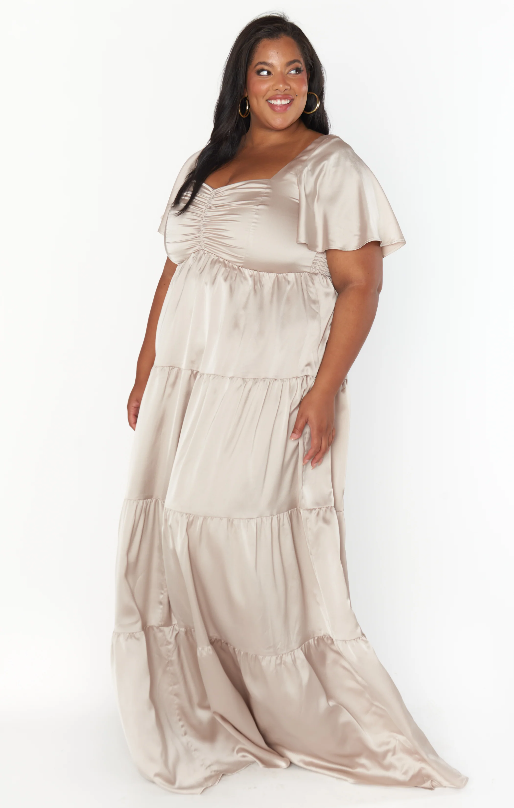 Nicole Maxi Dress ~ Show Me The Ring Luxe Satin - Image 10