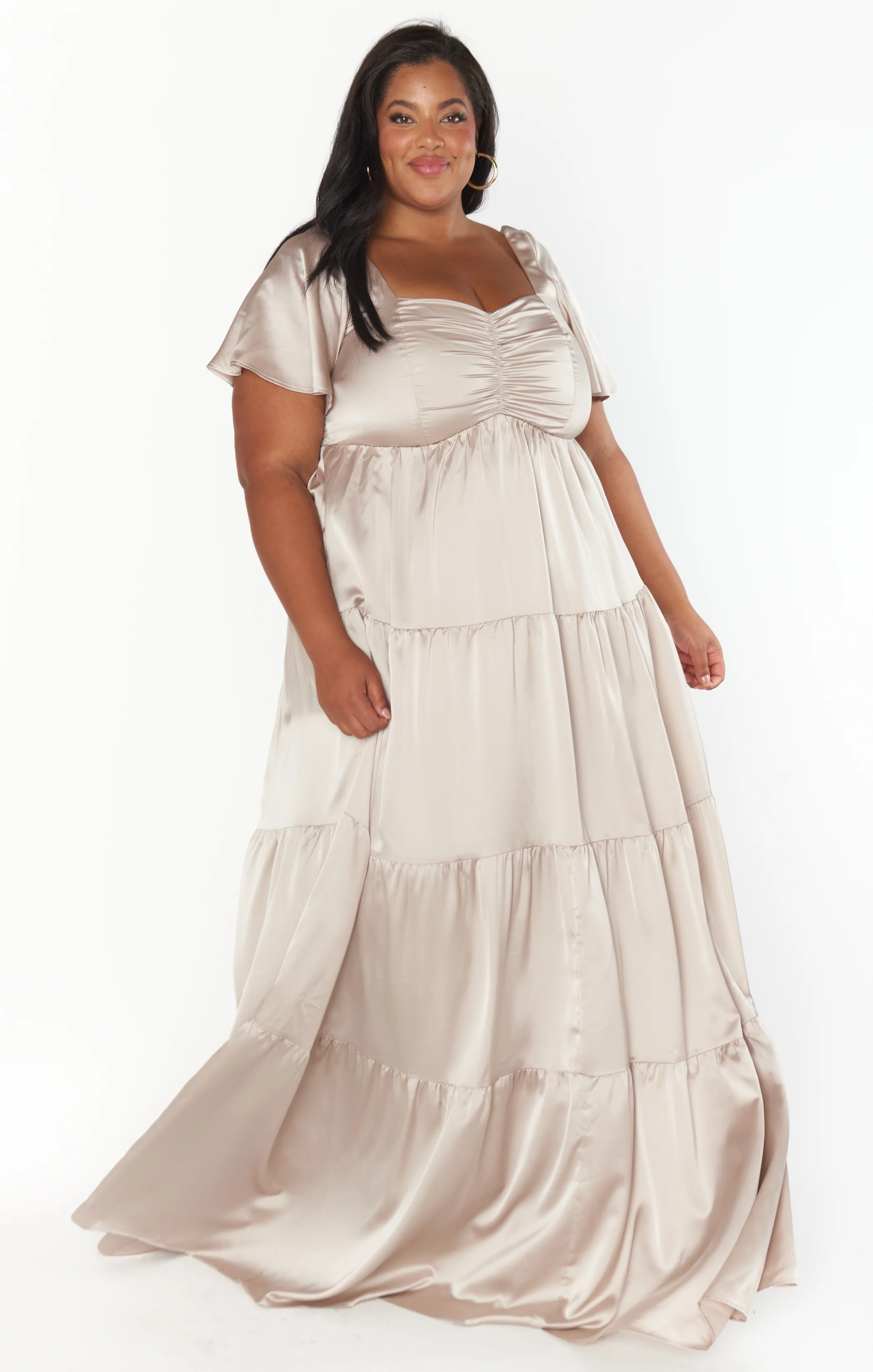 Nicole Maxi Dress ~ Show Me The Ring Luxe Satin - Image 2