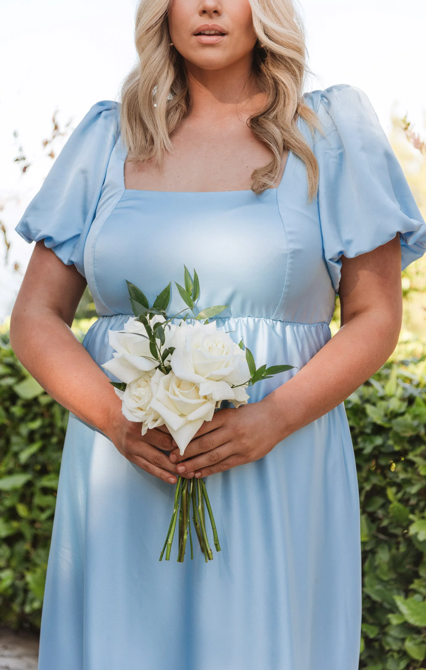 Nora Maxi Dress ~ Baby Blue Luxe Satin - Image 10