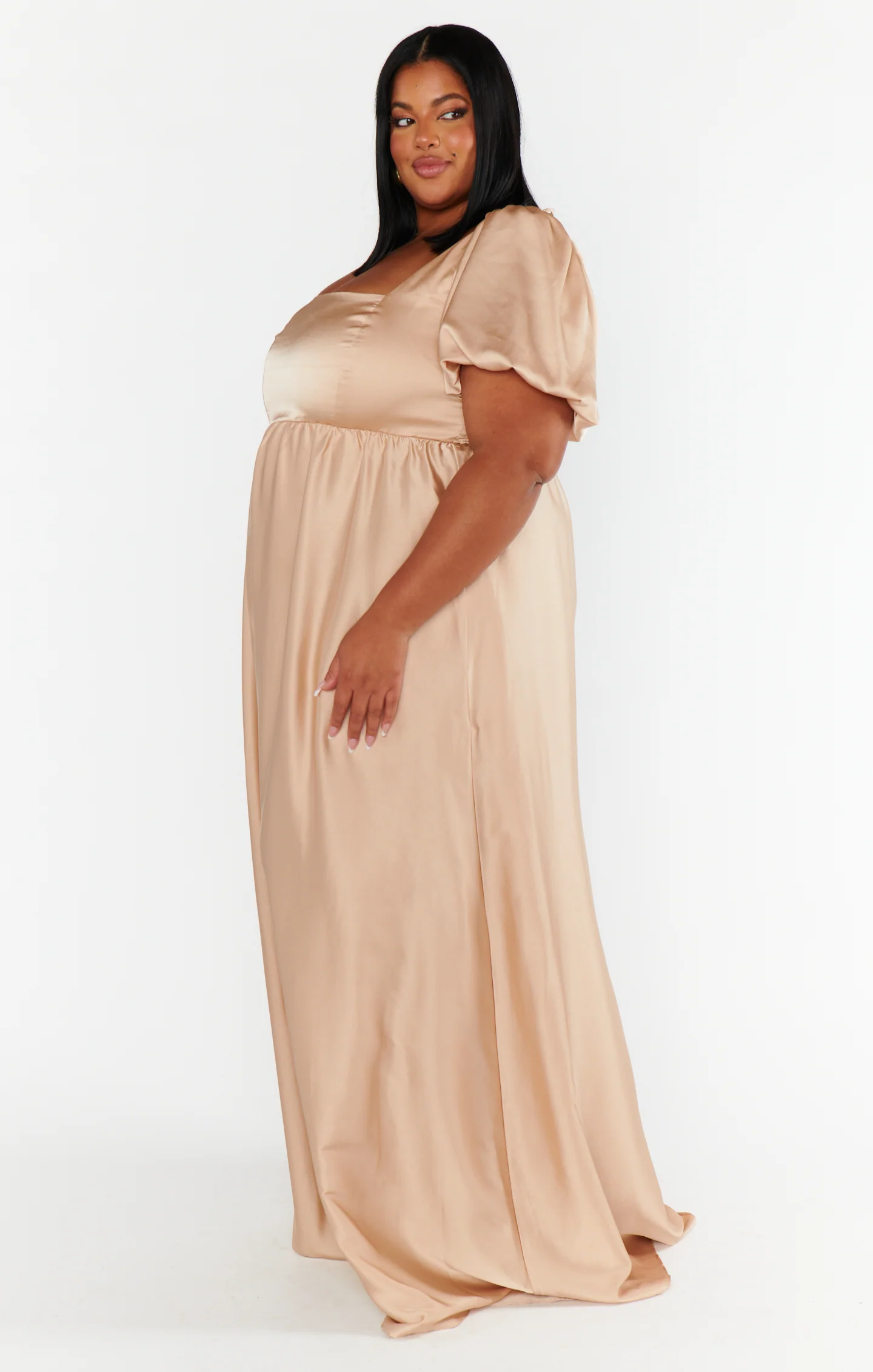 Nora Maxi Dress ~ Champagne Luxe Satin - Image 13
