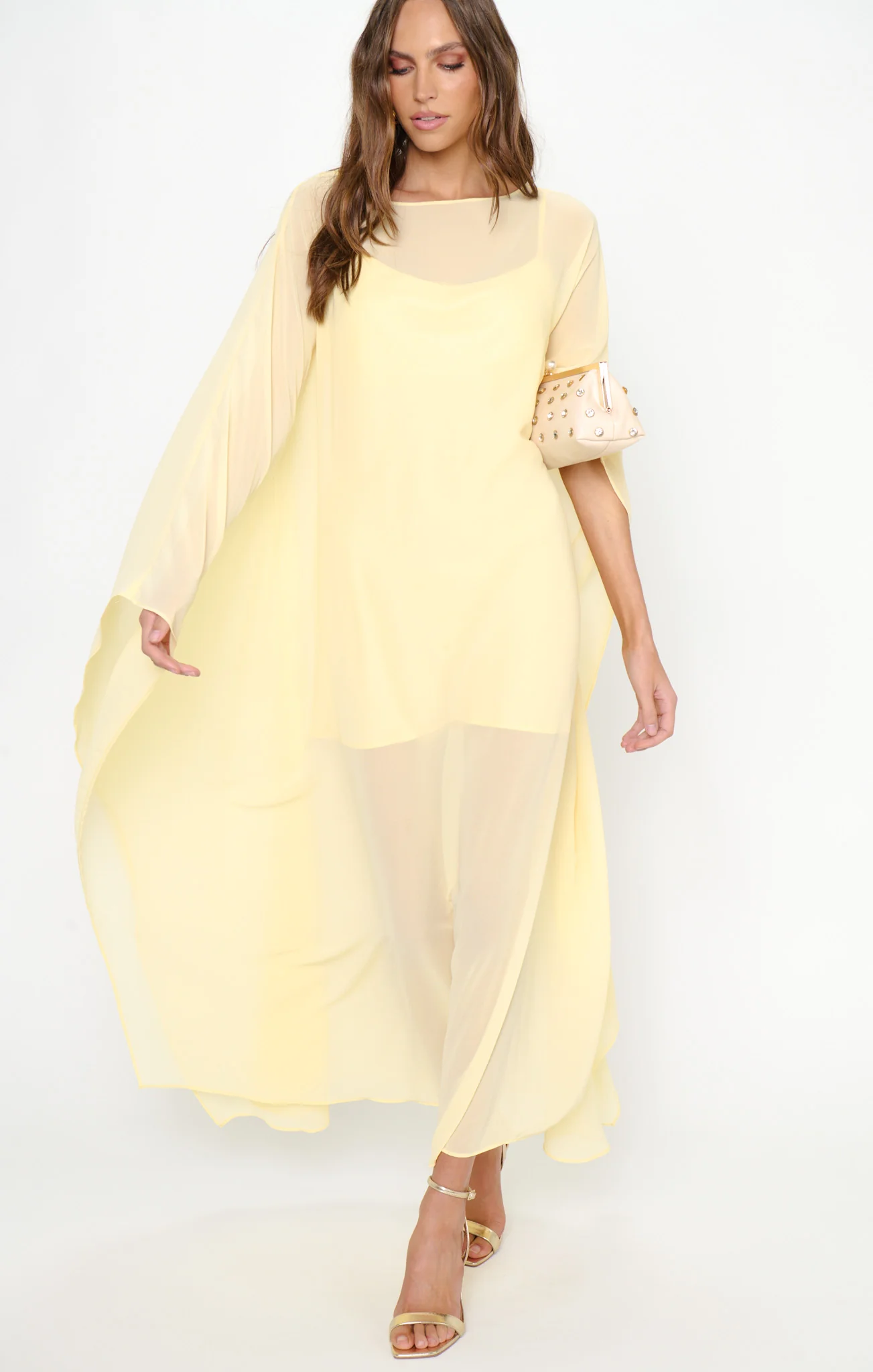 Olsen Maxi Dress ~ Pale Yellow Chiffon - Image 2