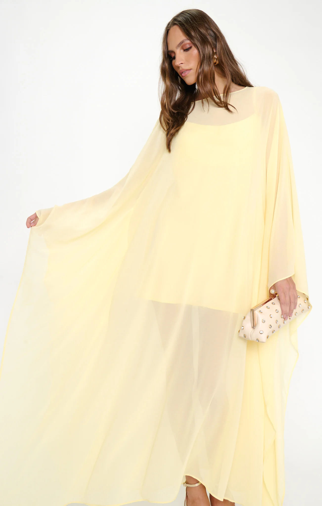 Olsen Maxi Dress ~ Pale Yellow Chiffon - Image 3