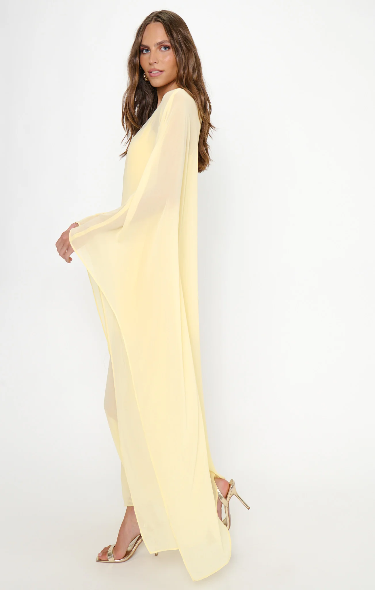 Olsen Maxi Dress ~ Pale Yellow Chiffon - Image 4
